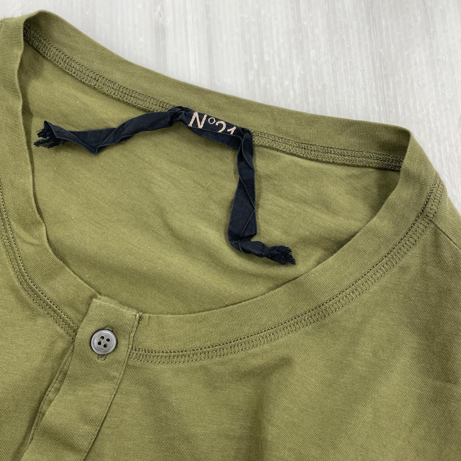 半袖Ｔシャツ ヘンリーネック カーキ L カーキ