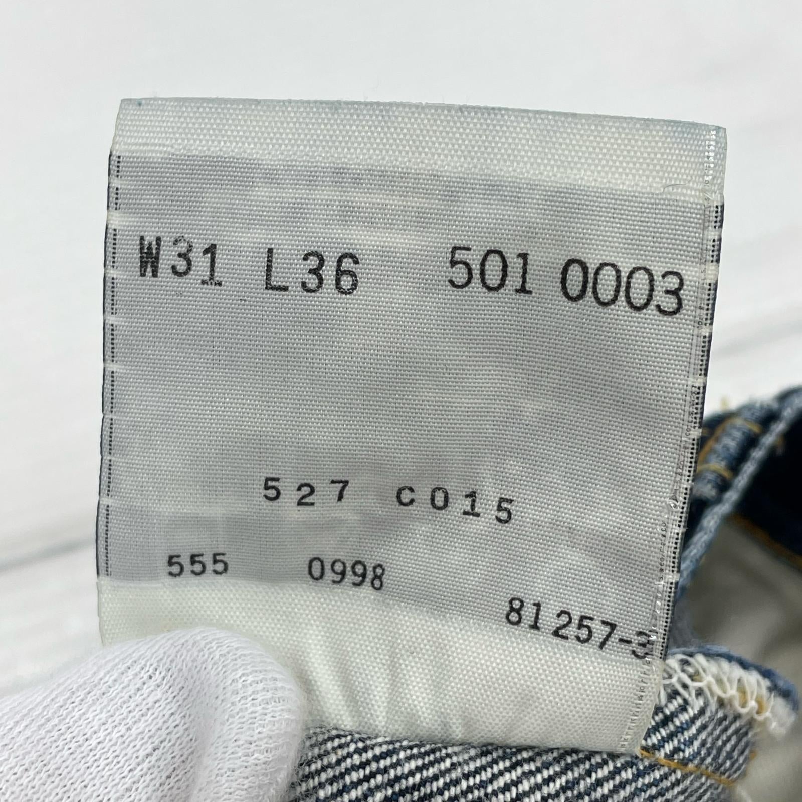 デニムパンツ 501xx ボタン裏555 バレンシア復刻 W31 L36 31 ブルー