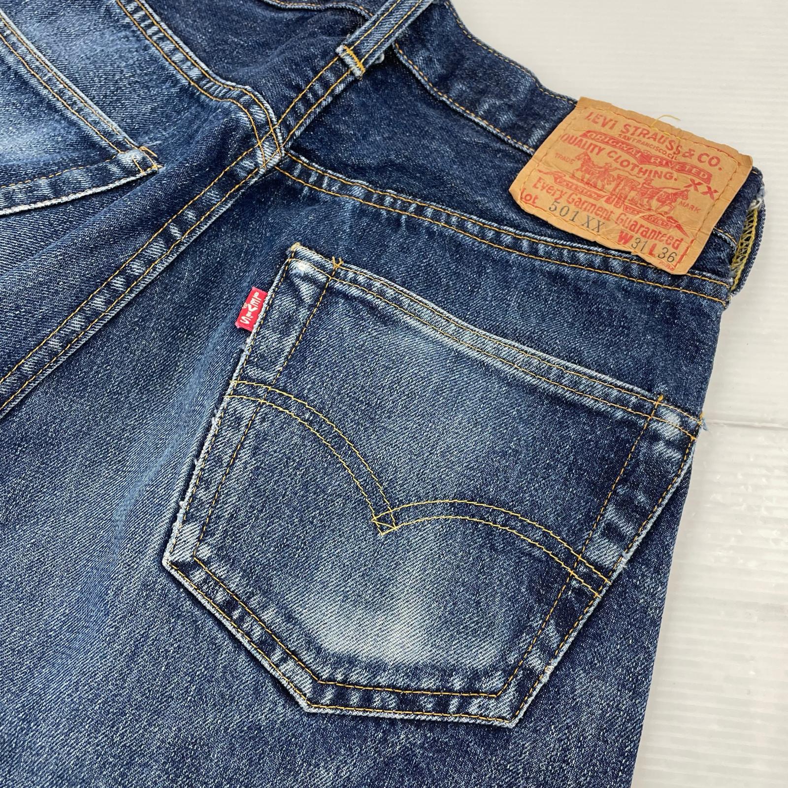 デニムパンツ 501xx ボタン裏555 バレンシア復刻 W31 L36 31 ブルー
