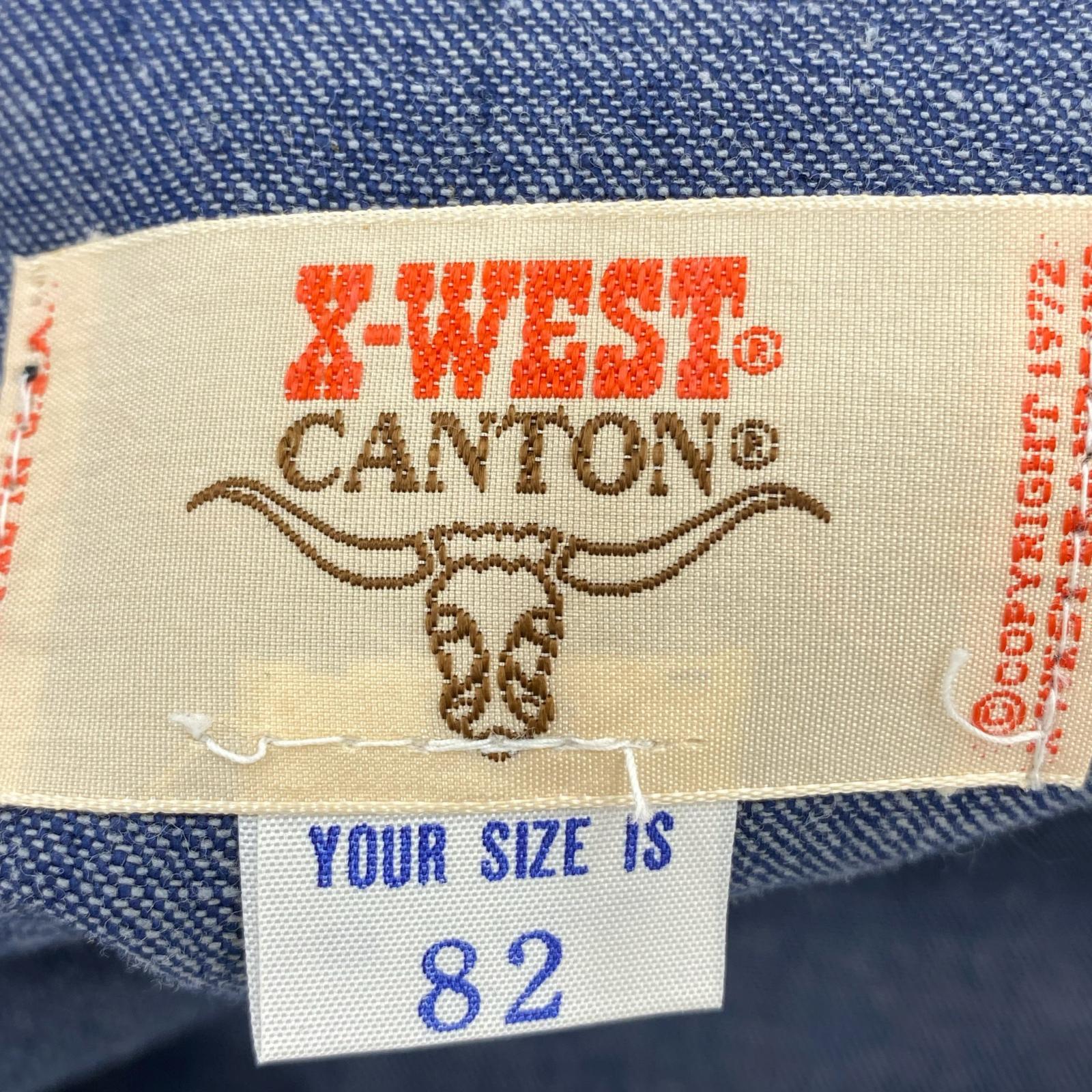 デニムパンツ X-WEST ブッシュパンツ フレア ネイビー
