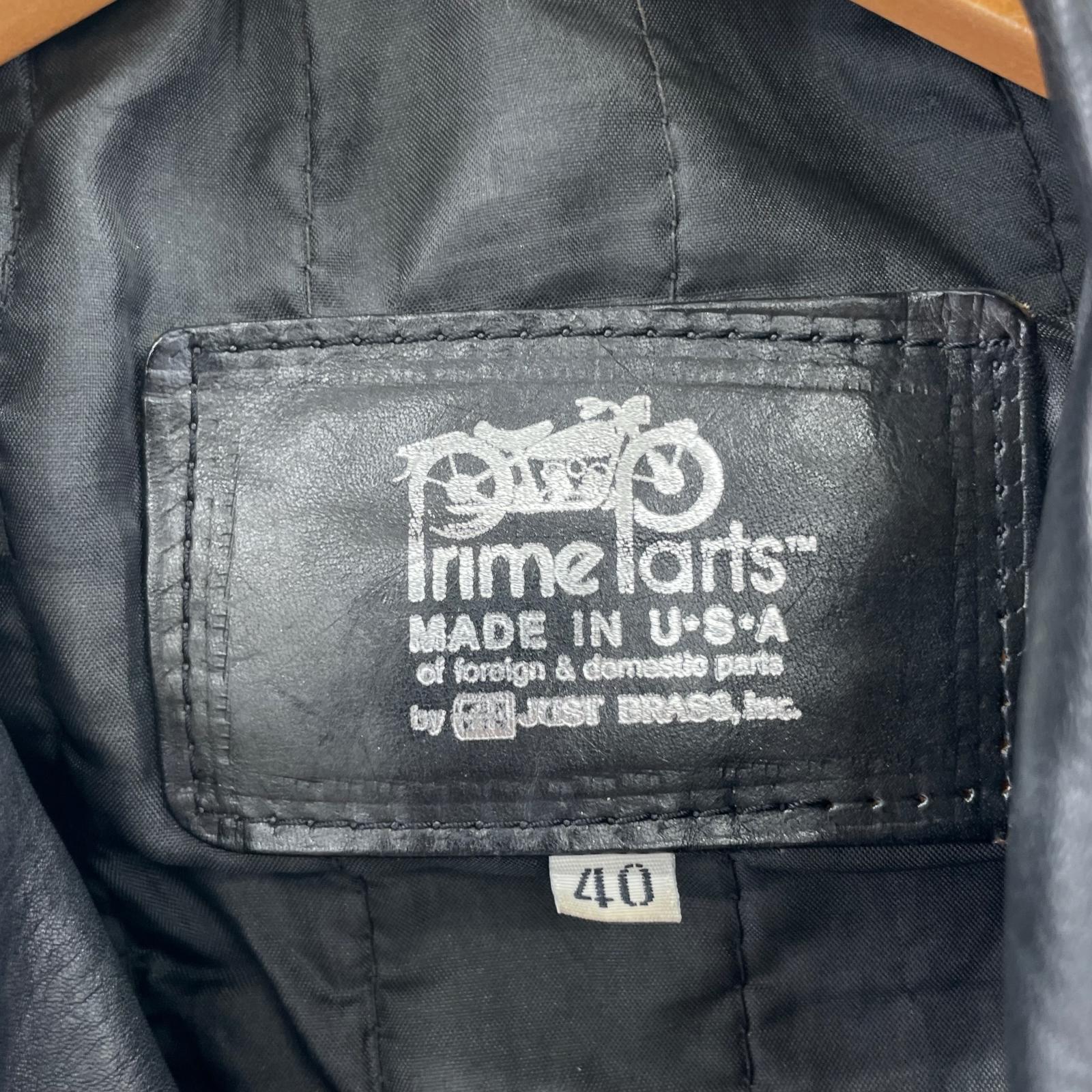 レザージャケット PRIME PARTS ダブルライダース 40 40 ブラック