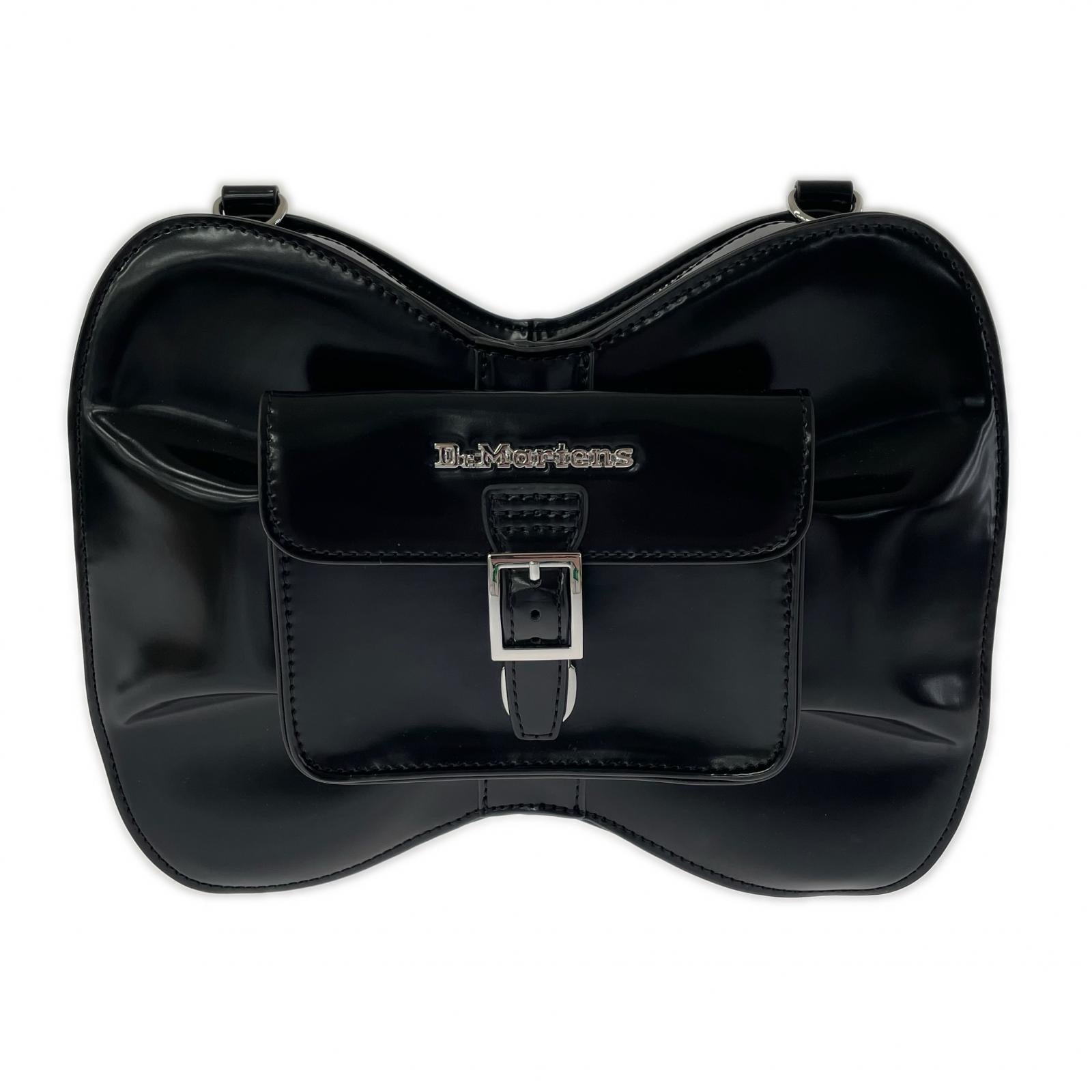 ショルダーバッグ Bow Bag レザー リボン型バッグ 黒 ブラック