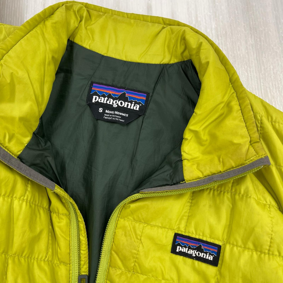 ダウンベスト nano puff down vest S GRN S