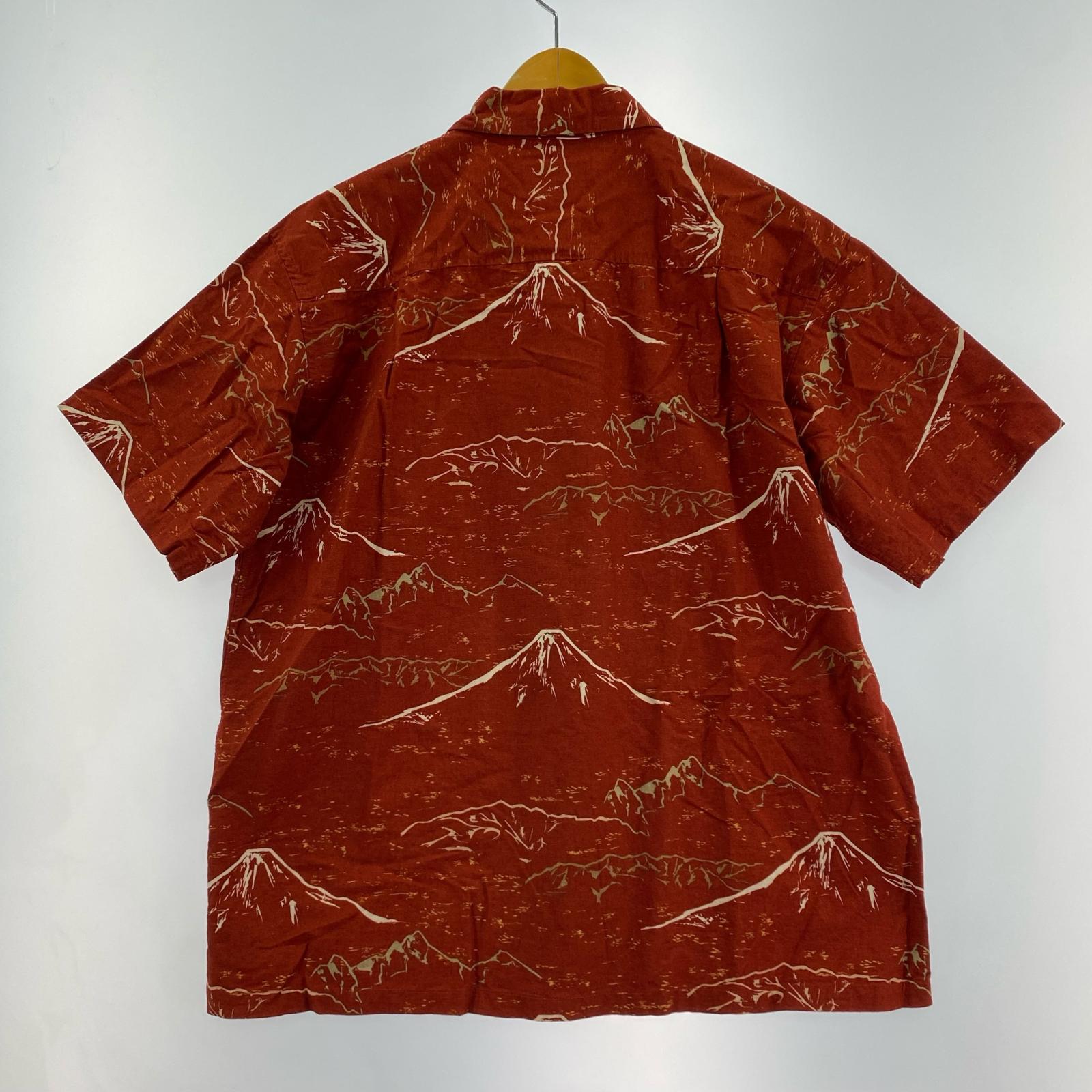 半袖Ｔシャツ TAKEロハ 山脈 L RED 総柄 L