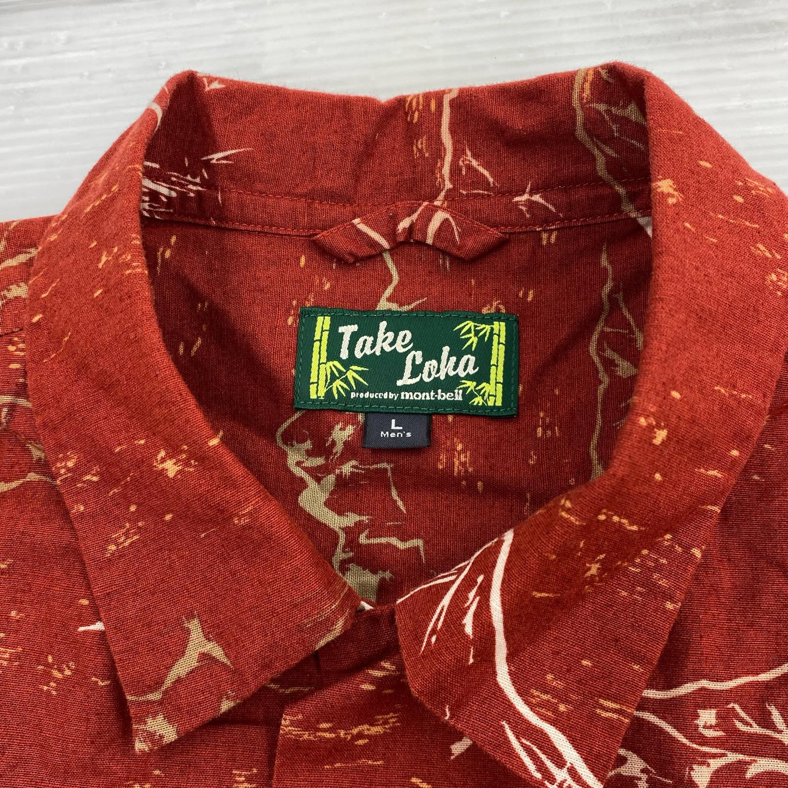 半袖Ｔシャツ TAKEロハ 山脈 L RED 総柄 L