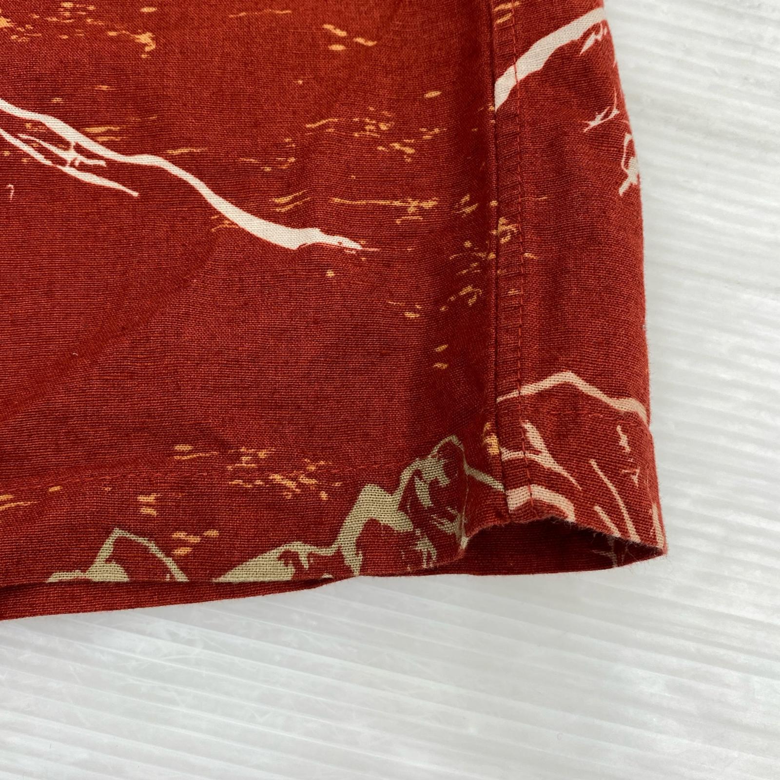 半袖Ｔシャツ TAKEロハ 山脈 L RED 総柄 L