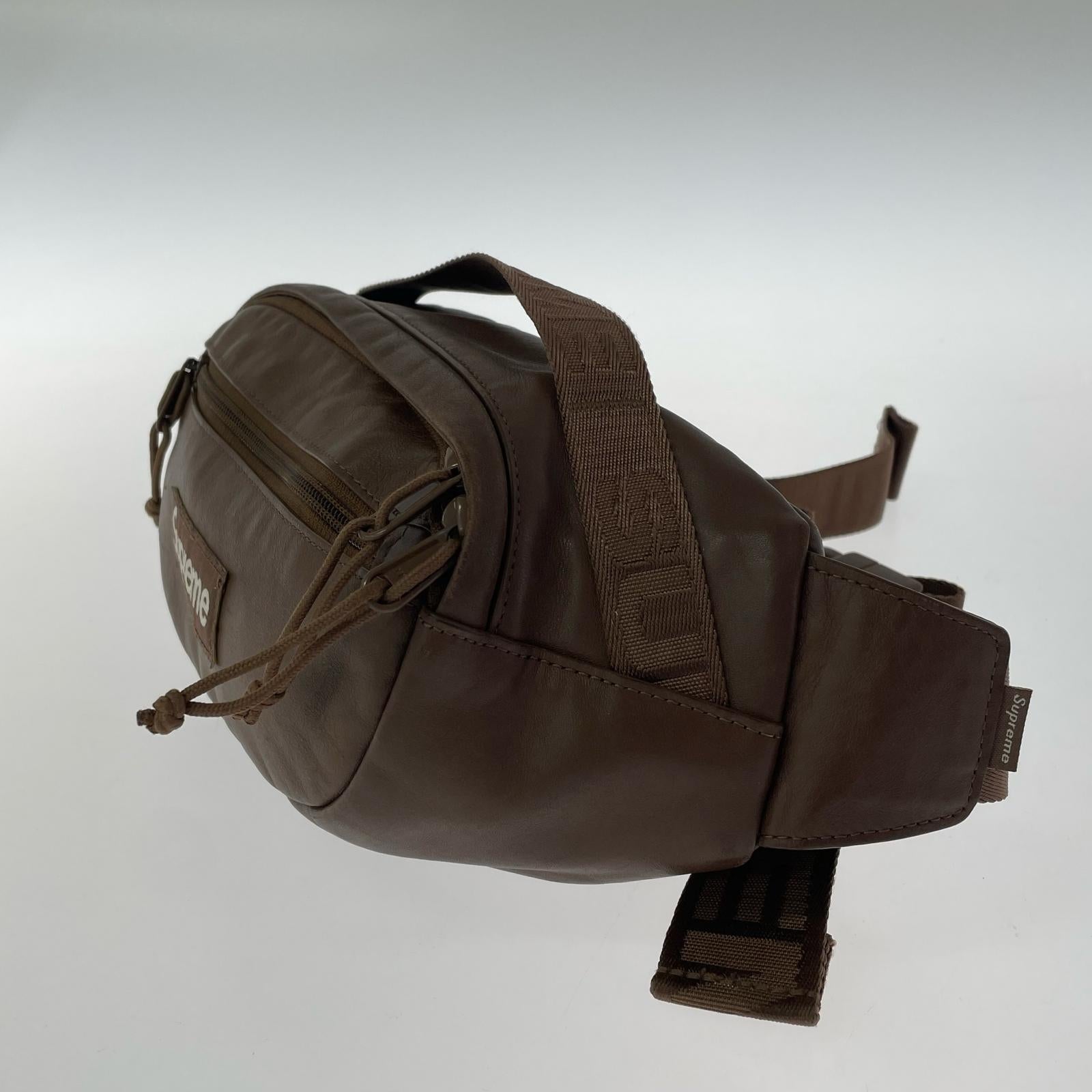 ショルダーバッグ leather waist bag 24AW ブラウン