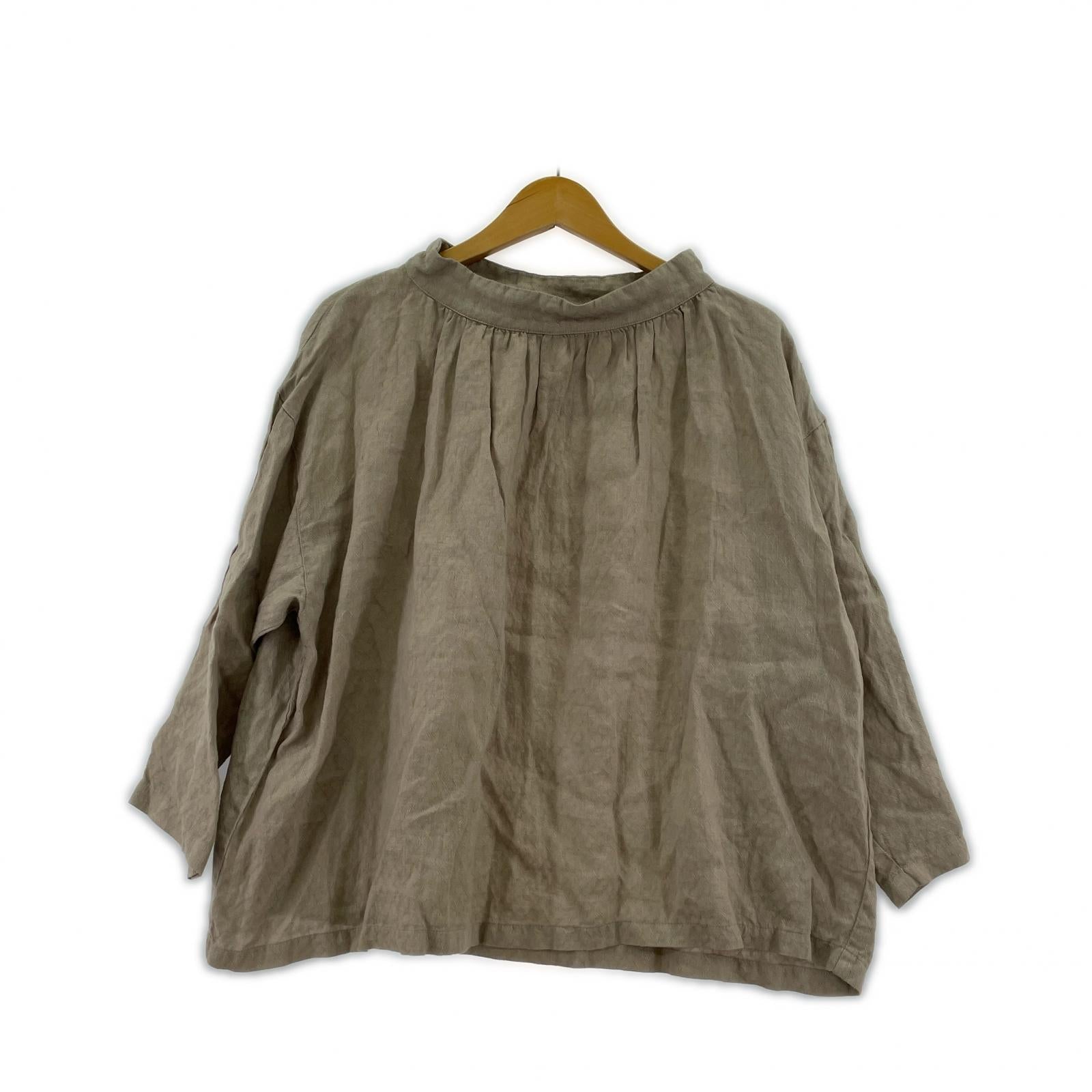 長袖Ｔシャツ リネン ベージュ ベージュ