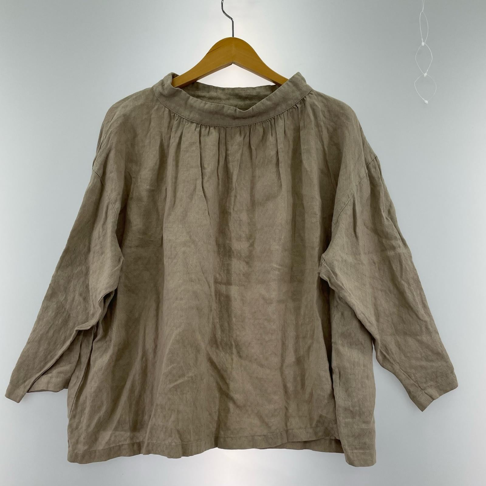 長袖Ｔシャツ リネン ベージュ ベージュ