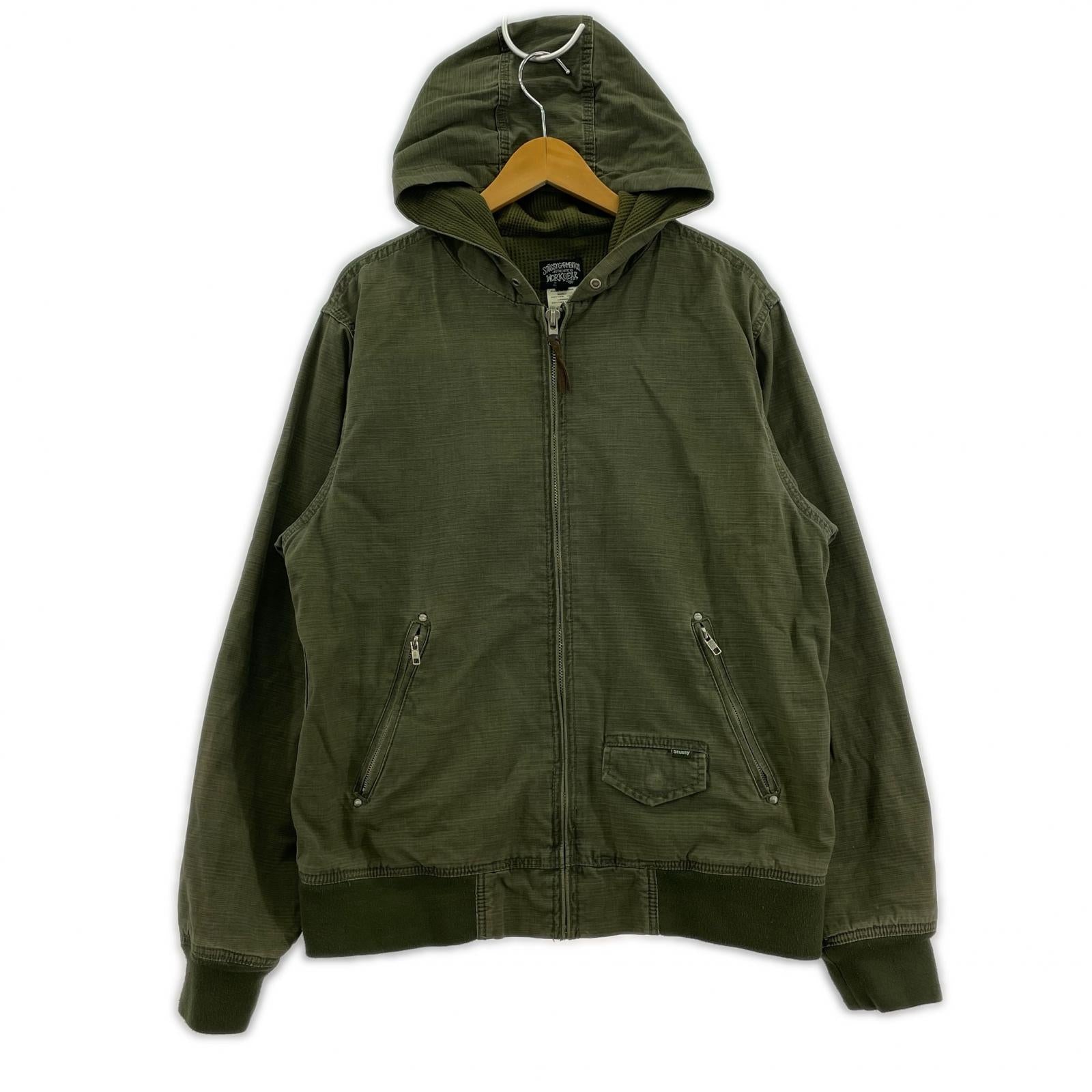 ブルゾン 00S WORKGEAR フーデットジャケット Ｍ M グリーン