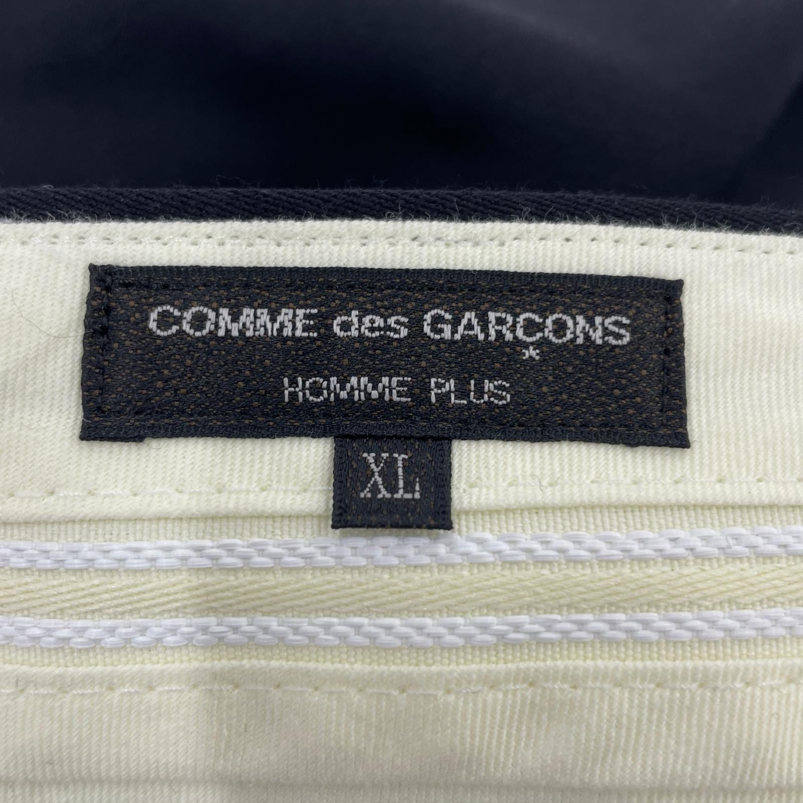 パンツ HOMME PLUS 26SS ウールサテンパンツ (XL) ブラック