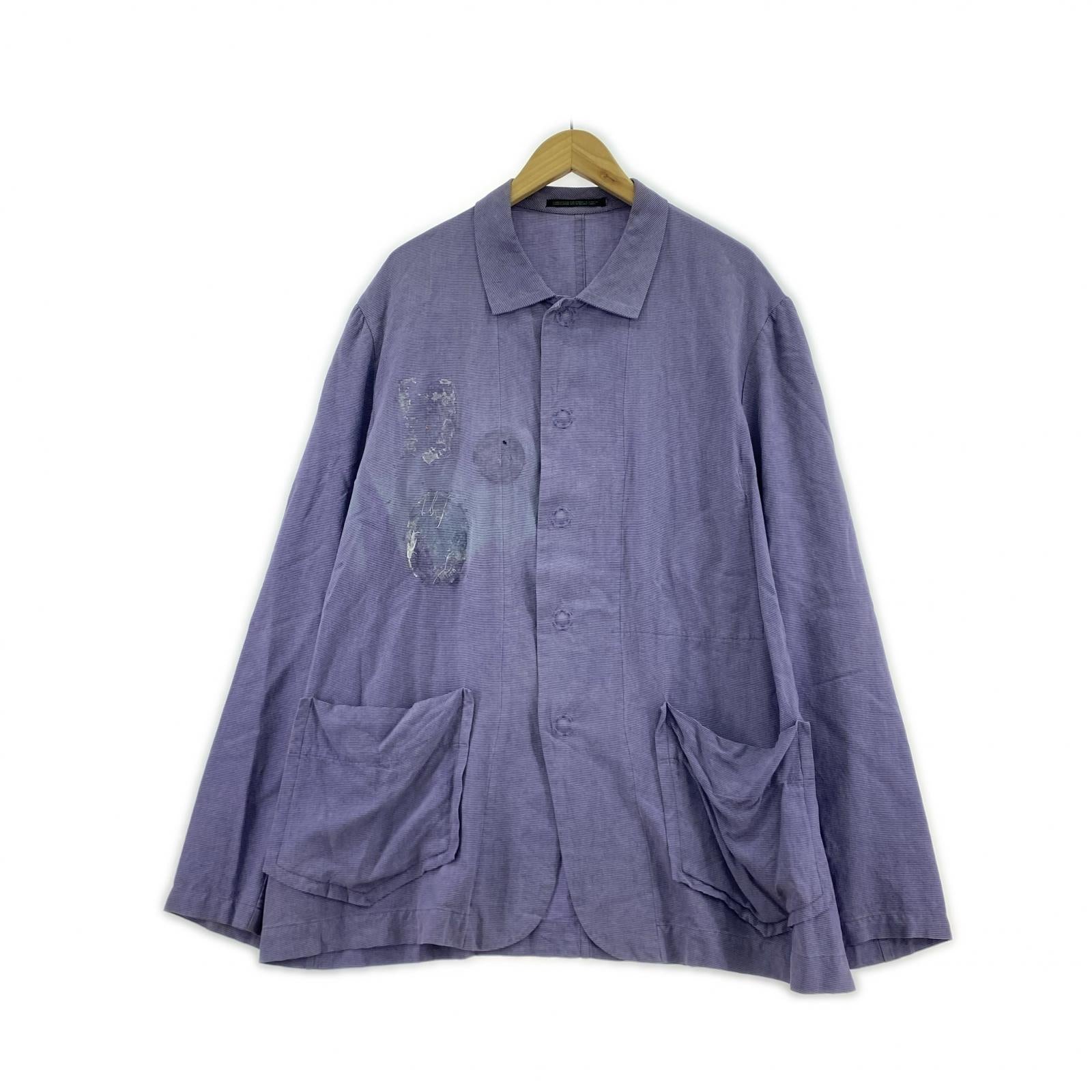 ジャケット Yohji Yamamoto POUR HOMME 96SS 花と少年期 レーヨンシャツジャケット M パープル M パープル