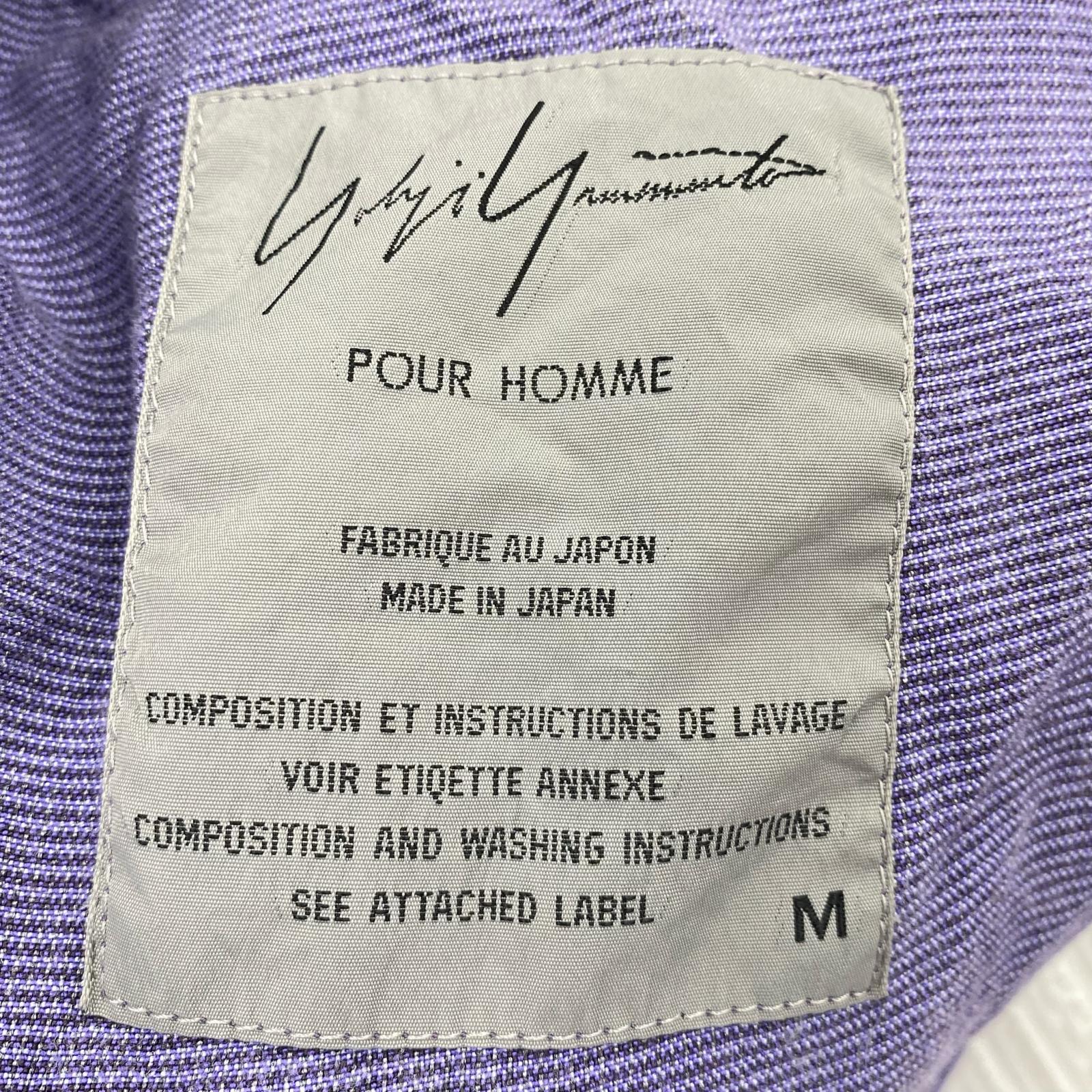 ジャケット Yohji Yamamoto POUR HOMME 96SS 花と少年期 レーヨンシャツジャケット M パープル M パープル