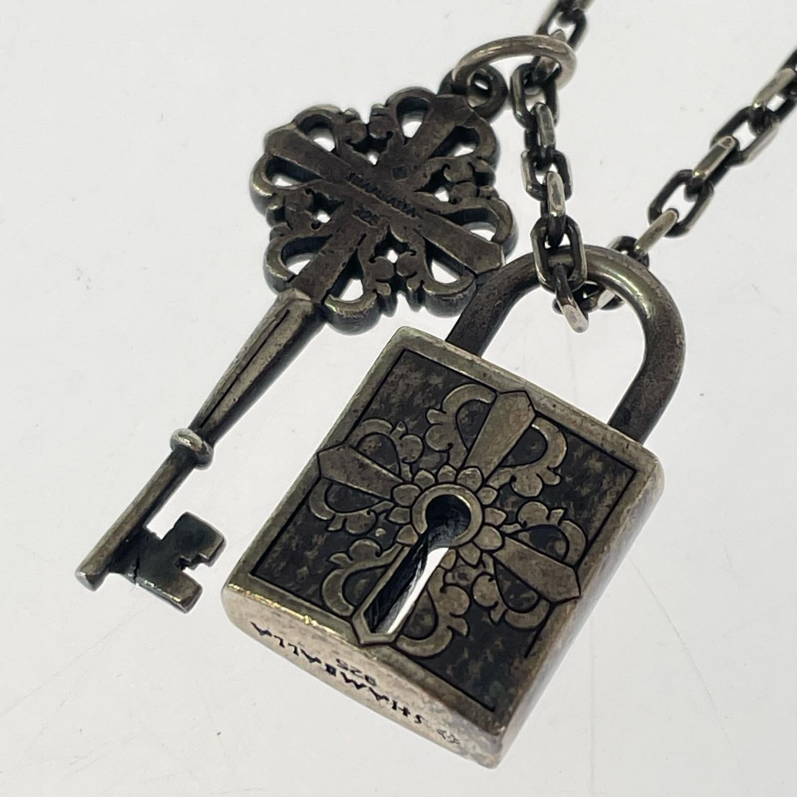 ネックレス shamballa dorje key＆dorge lock SV925