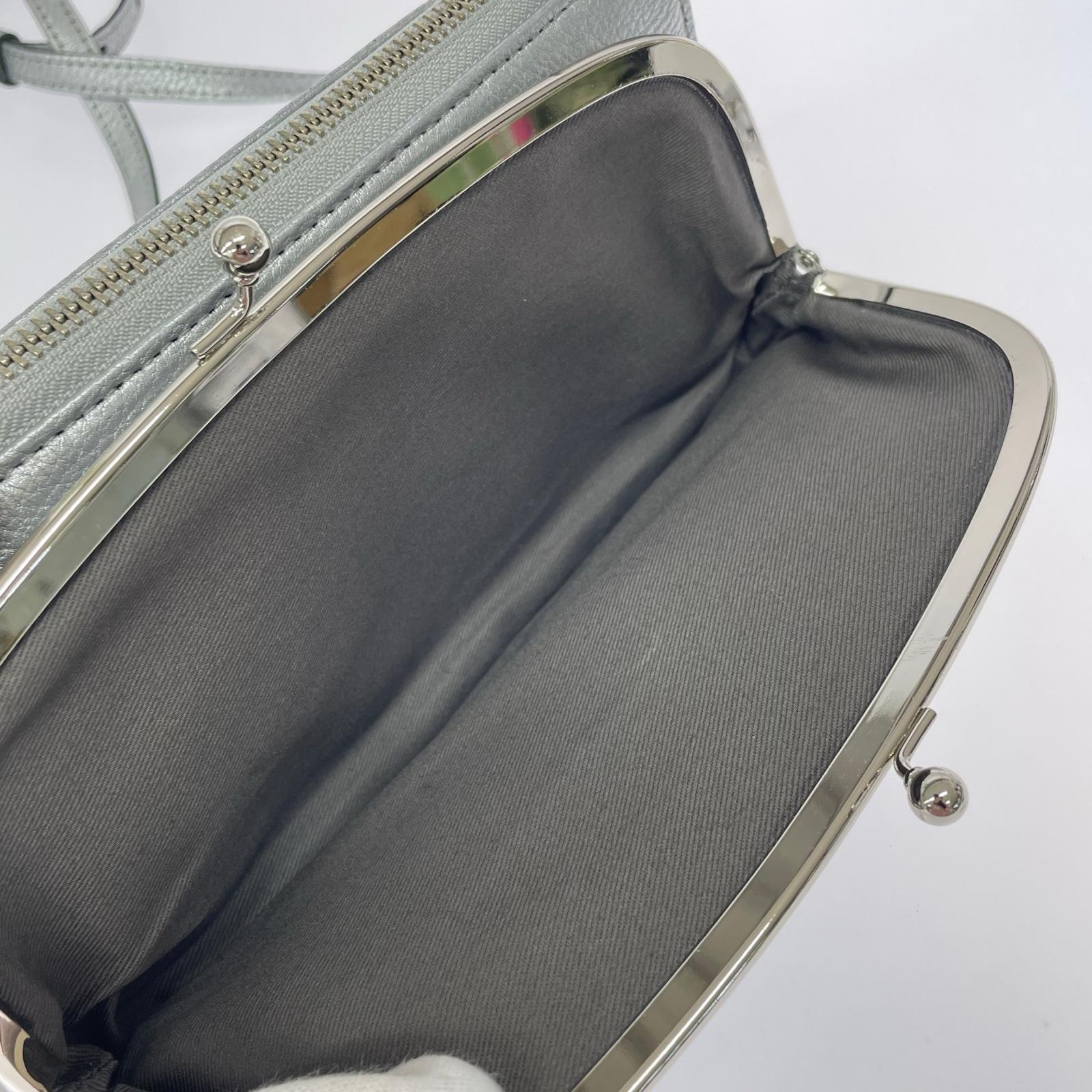 ショルダーバッグ artigiano がま口お財布ショルダー 姫路レザー