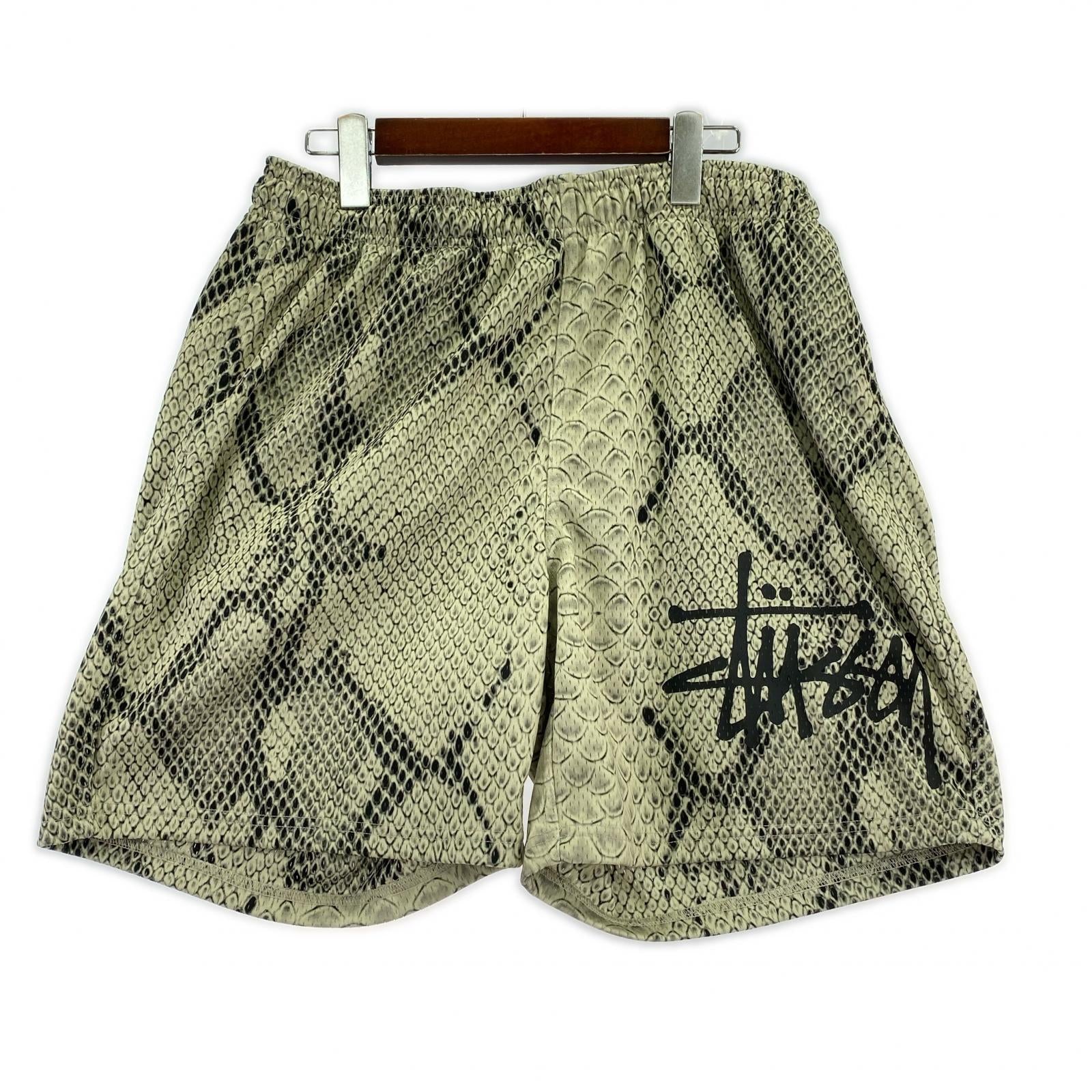ショートパンツ メッシュショートスネークスキン M