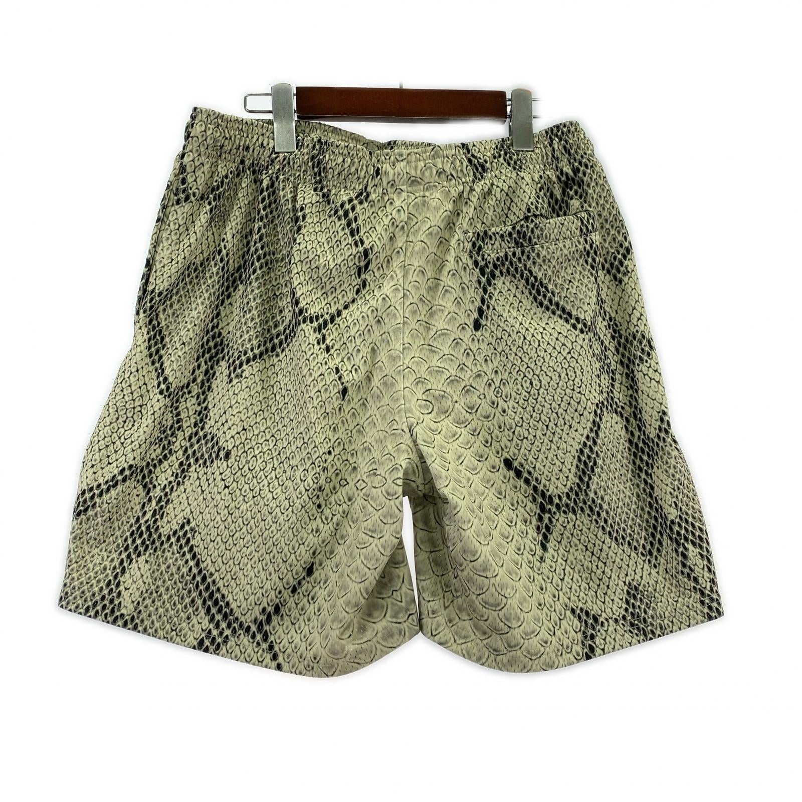 ショートパンツ メッシュショートスネークスキン M