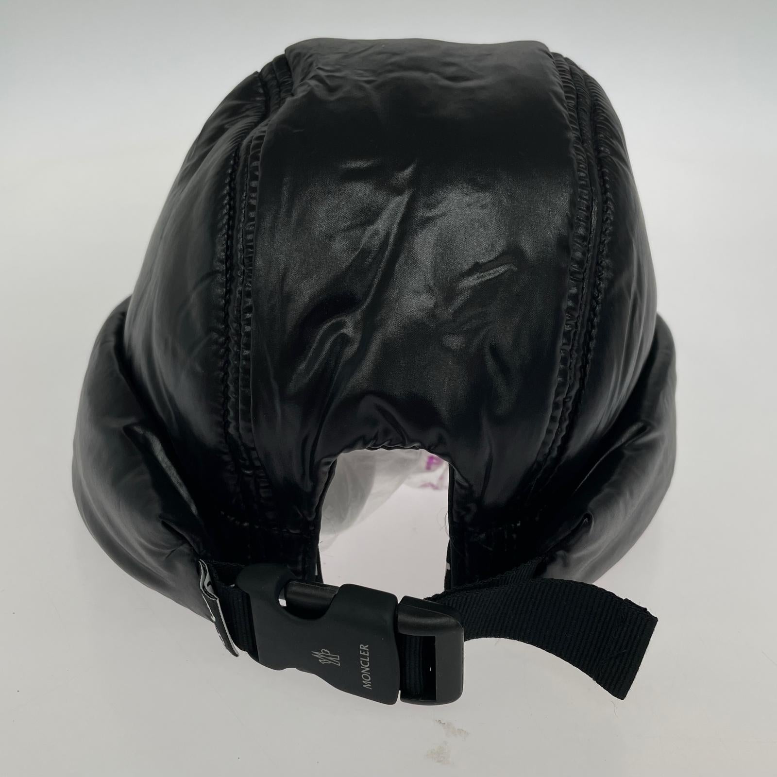 キャップ MONCLER×FRAGMENT HIROSHI FUJIWARA 中綿ワッチキャップ 黒 ブラック