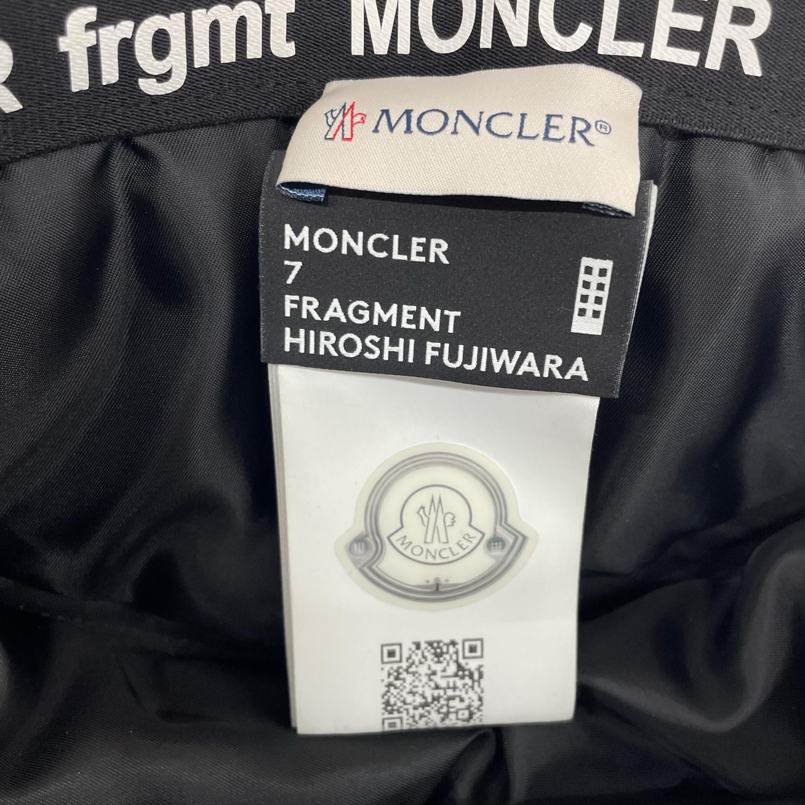 キャップ MONCLER×FRAGMENT HIROSHI FUJIWARA 中綿ワッチキャップ 黒 ブラック