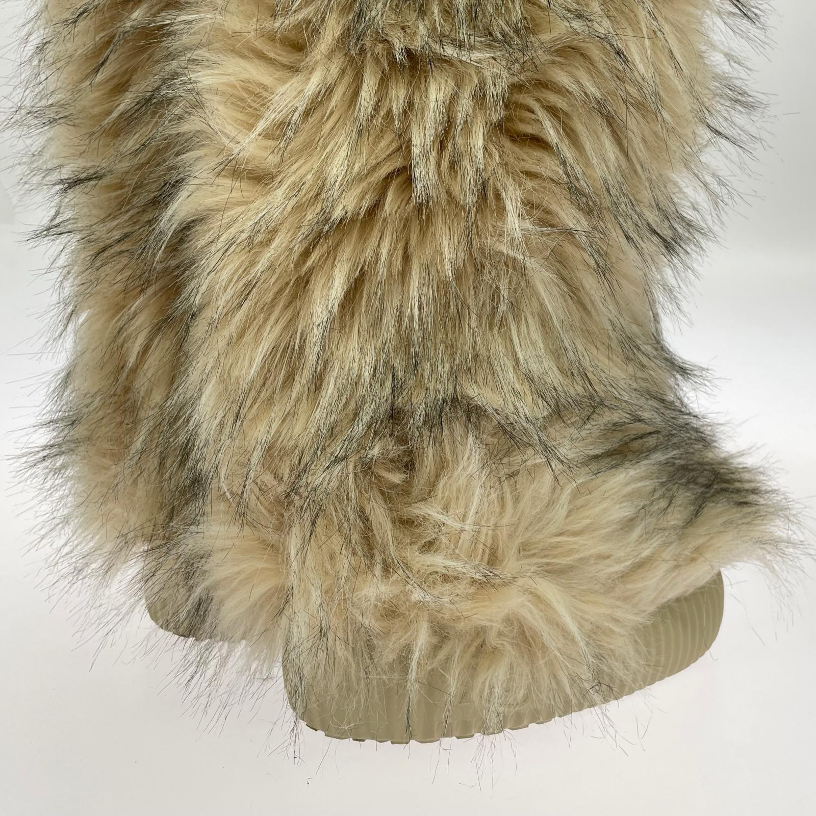 ブーツ YELLO HIMALAYA LONG BOOTS ファーロングブーツ M ベージュ M ベージュ