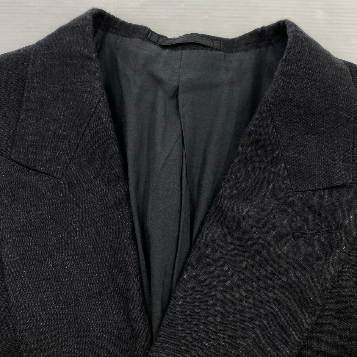 セットアップ 24SS/ﾘﾈﾝ ﾀﾞﾌﾞﾙﾌﾞﾚｽﾃｯﾄﾞｽｰﾂ/3/Z01-08001 3 ブラック