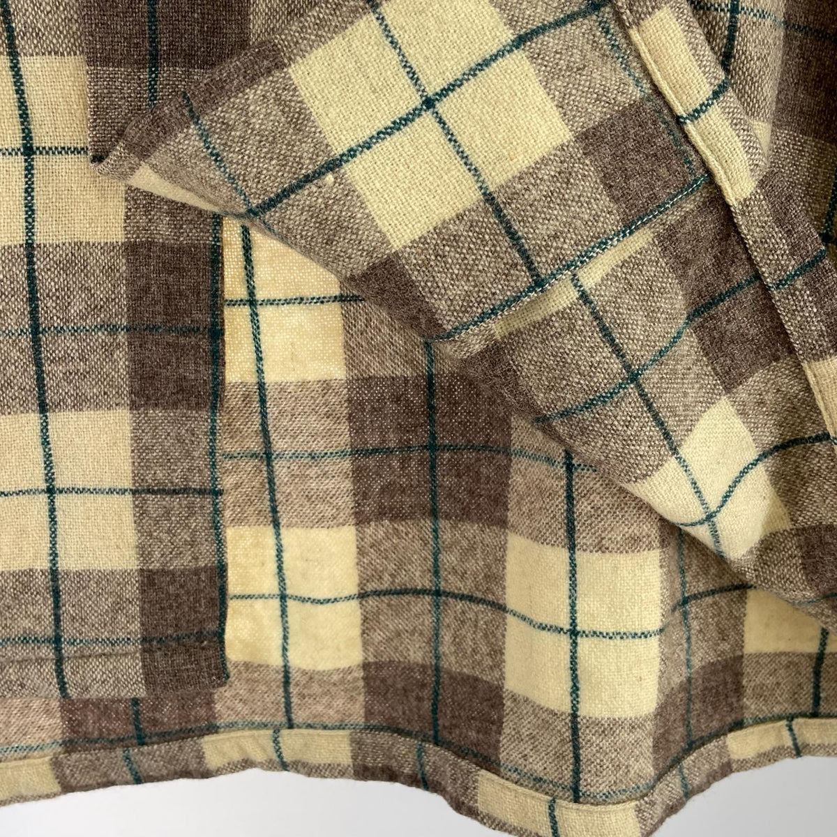 長袖シャツ 50s DON JUAN オープンカラー ウール チェック M M