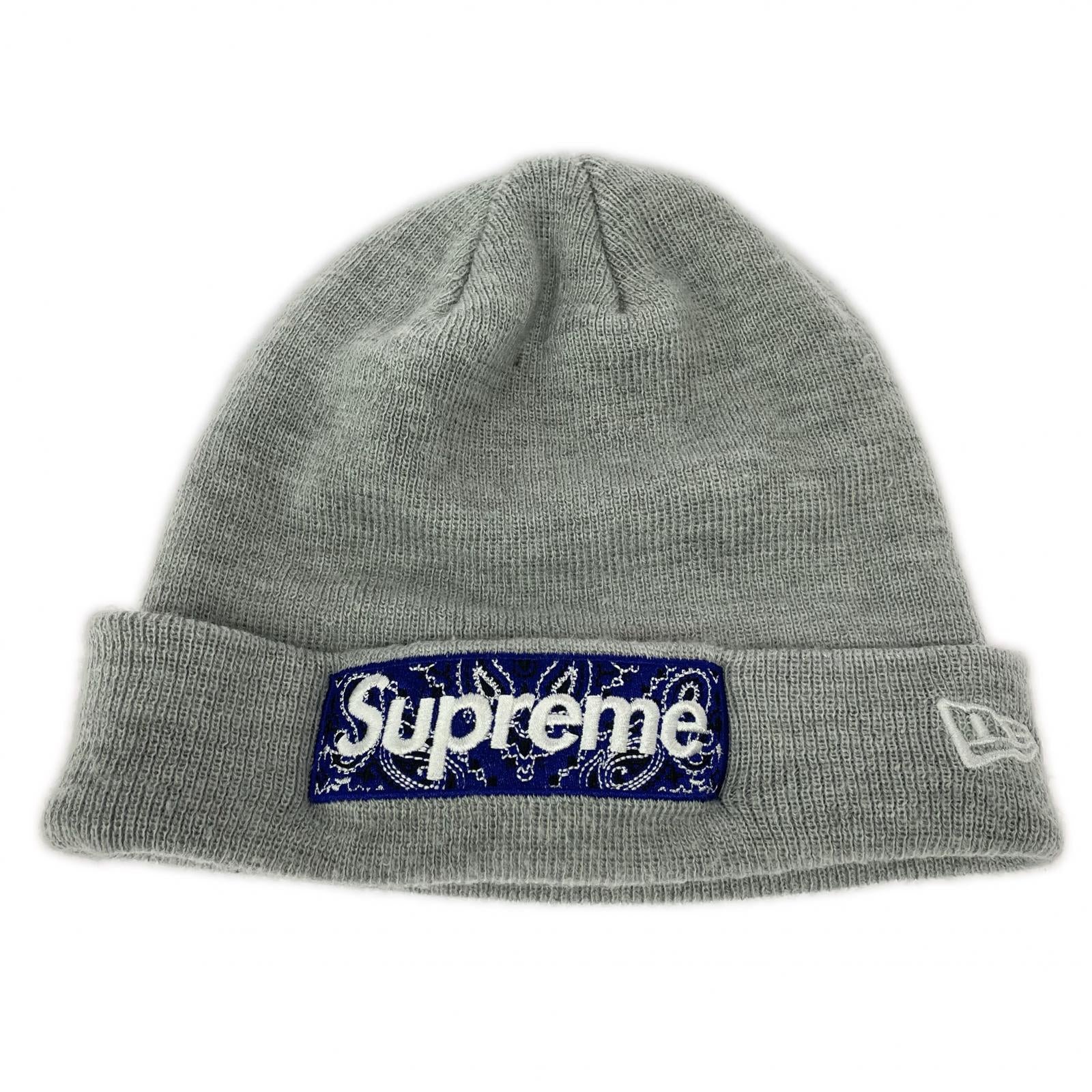 ニットキャップ × New Era 19AW Box Logo Beanie グレー