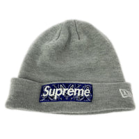 ニットキャップ × New Era 19AW Box Logo Beanie グレー