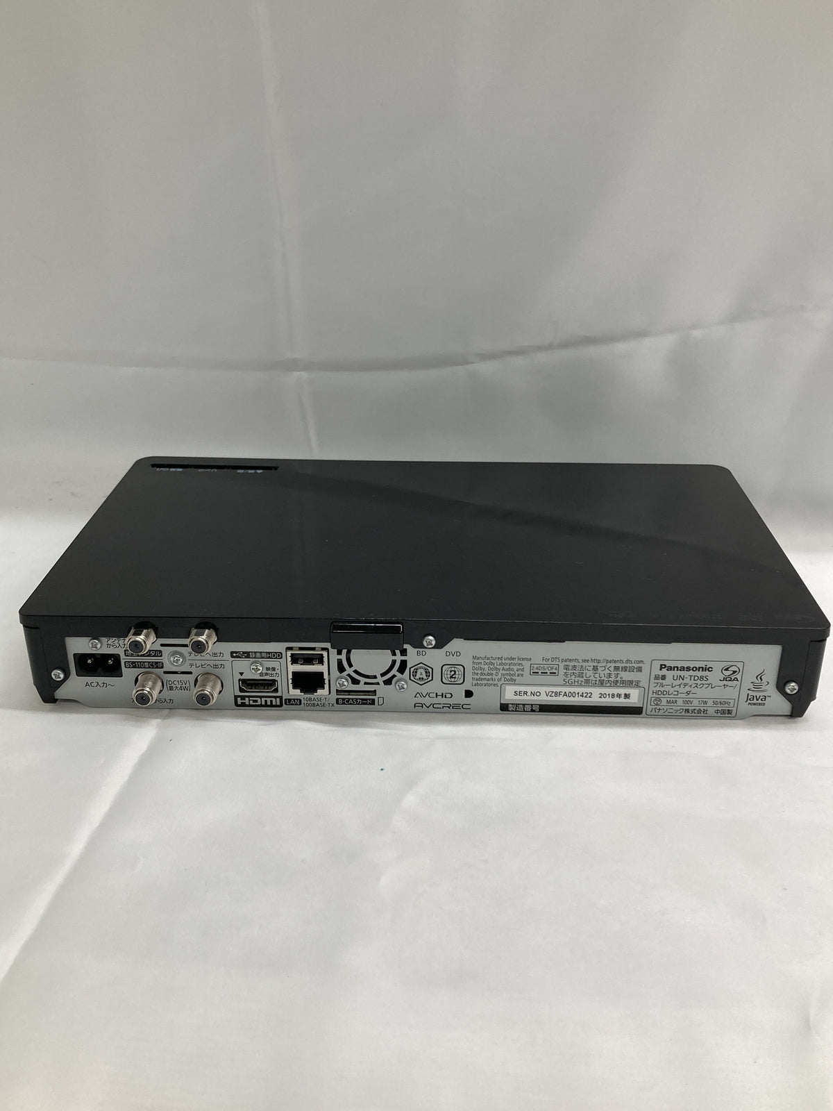 panasonic ブルーレイディスク レコーダー UN-15CTD8-K プレイヤー
