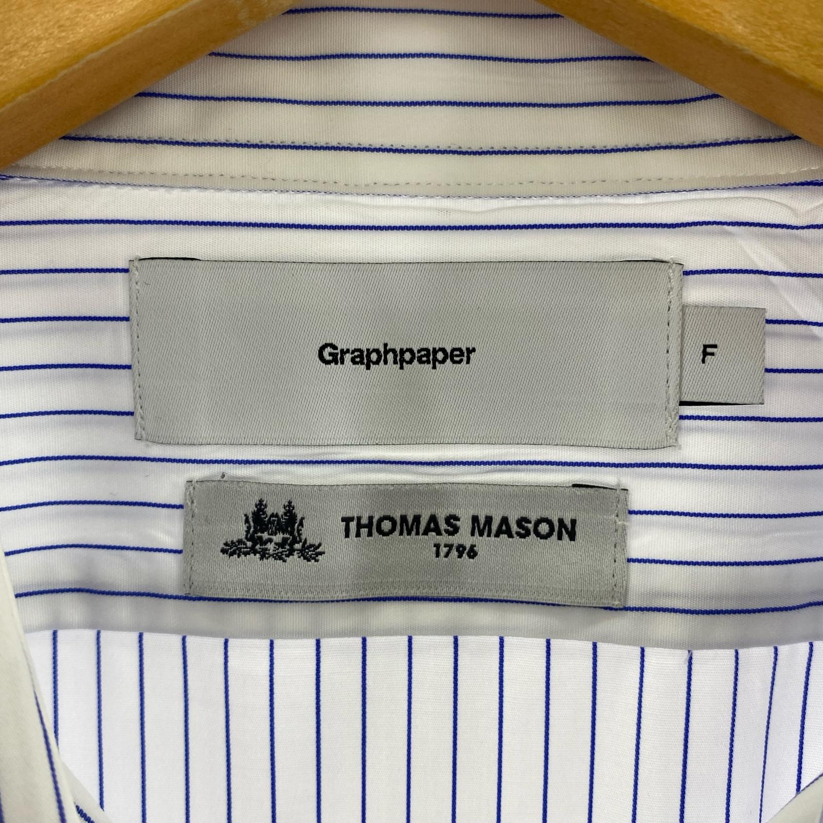 長袖シャツ THOMAS MAISON生地 ストライプシャツ フリー