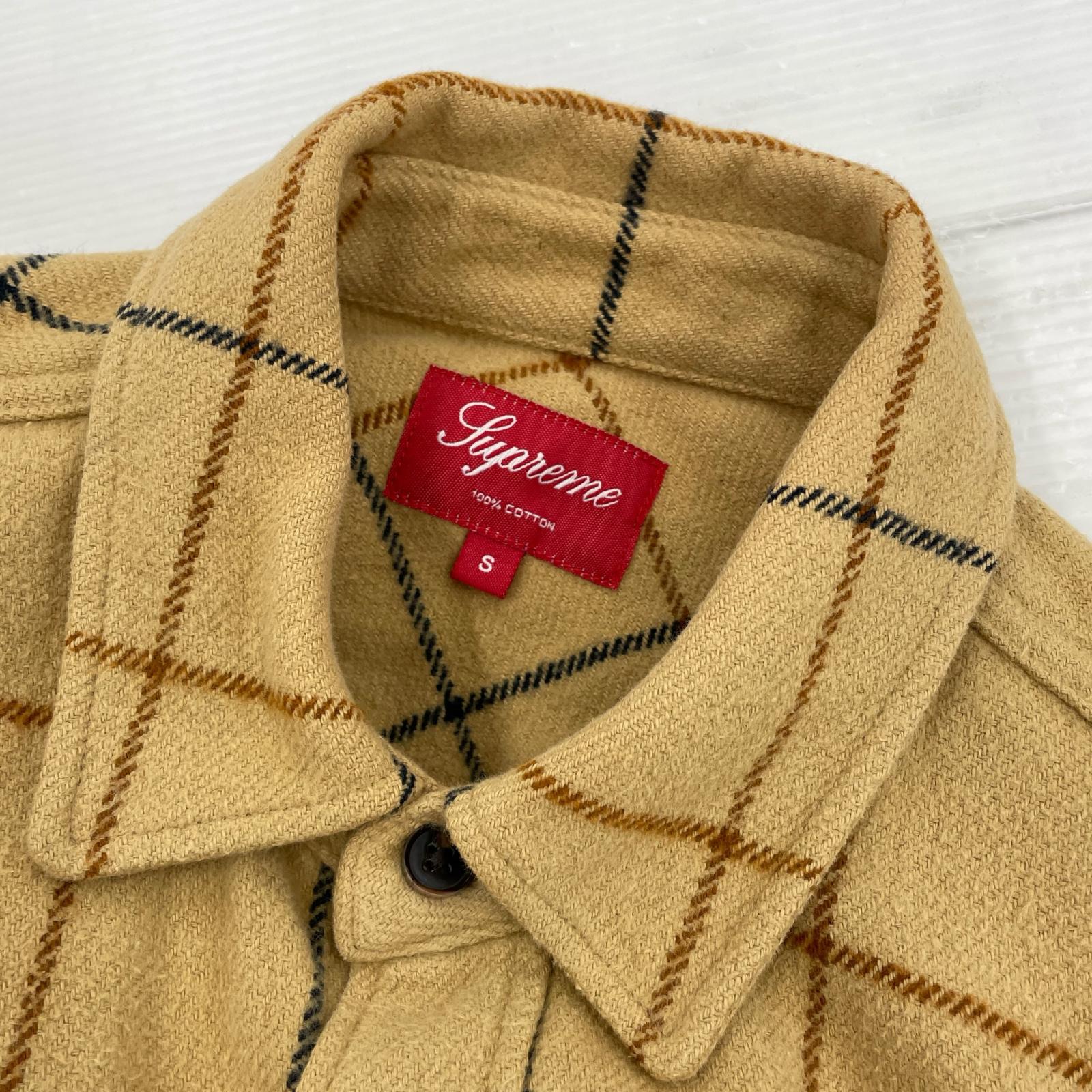 長袖シャツ フランネル チェック S S ブラウン