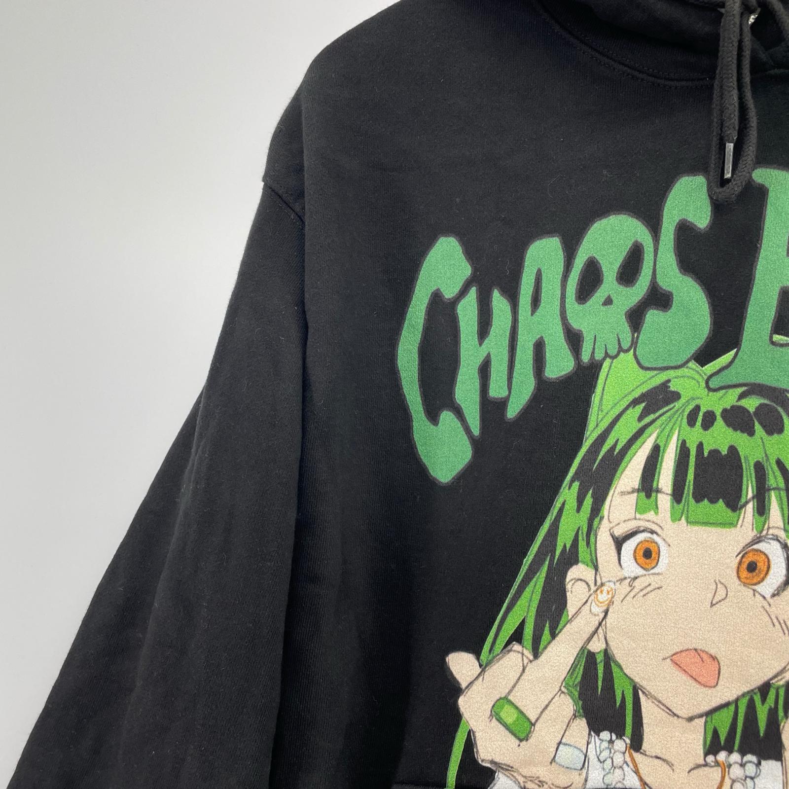 パーカー SUNDAYOFFCLUB プリントパーカー BLK M ブラック