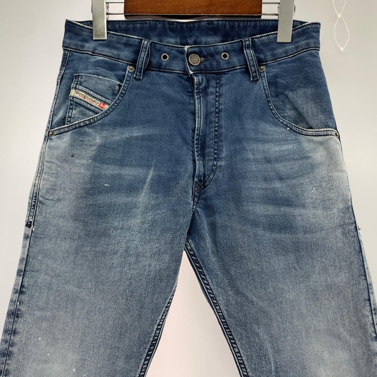 デニムパンツ THOMMER ダメージ加工 デニムスウェット 26 ネイビー