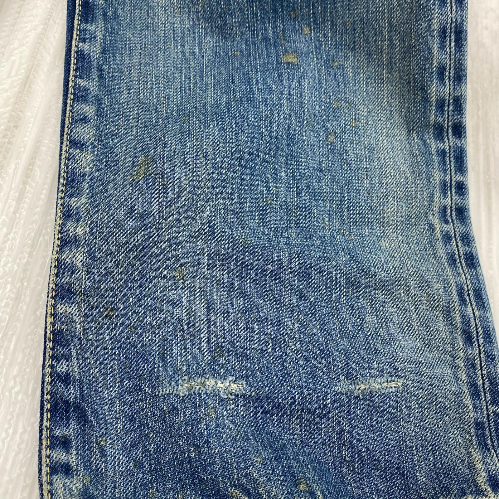 デニムパンツ HYSTERIC GLAMOUR 加工スタッズデニムパンツ 32 ブルー