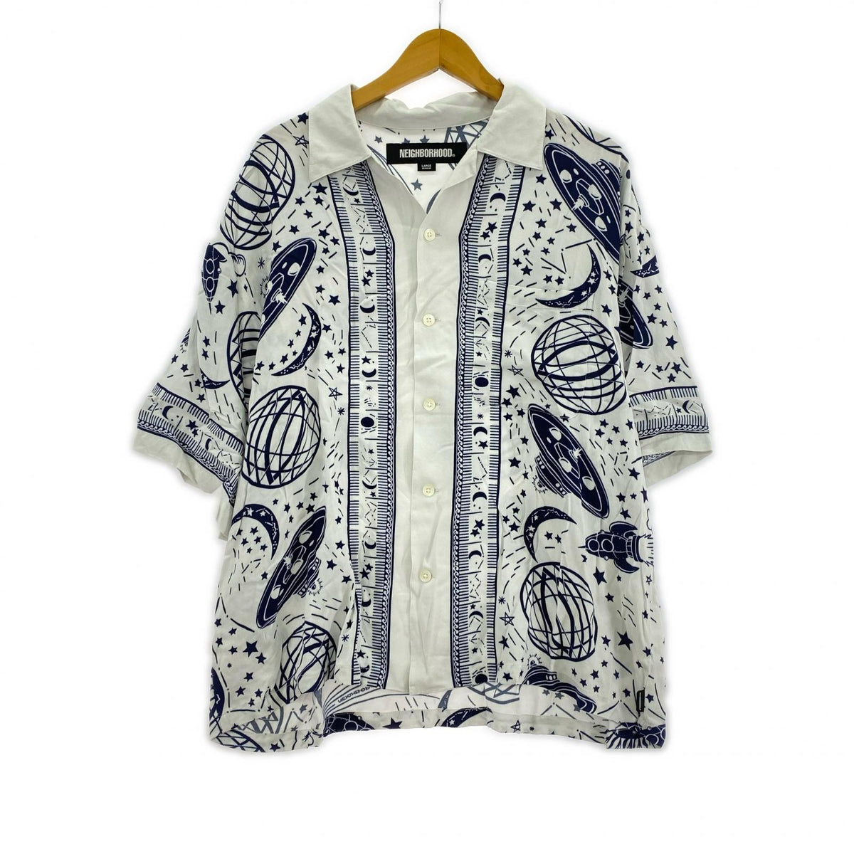 半袖シャツ COSMIC HAWAIIAN SHIR/ｻｲｽﾞL L ホワイト