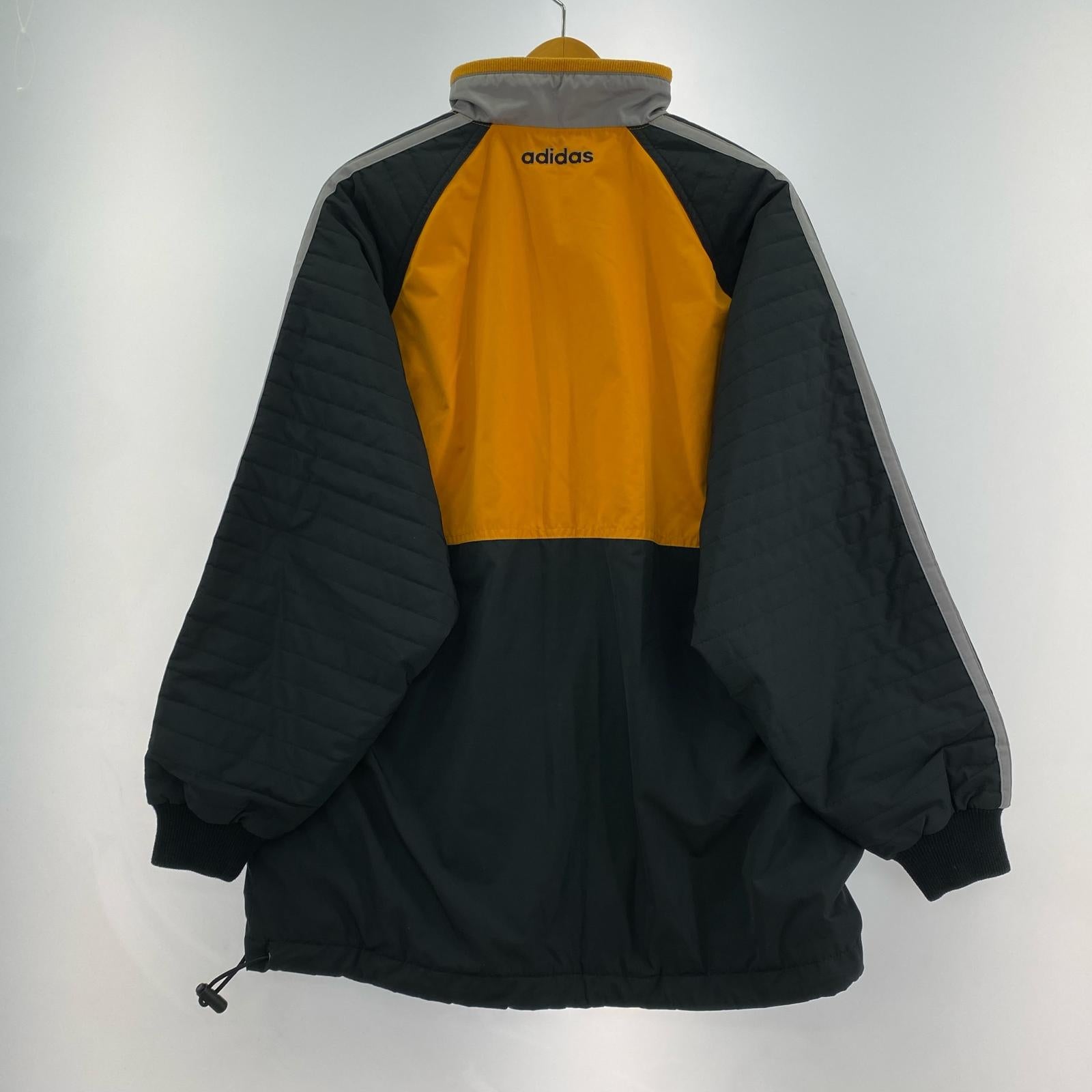 ジャケット ハーフジップナイロン ジャケット 黒 オレンジ L