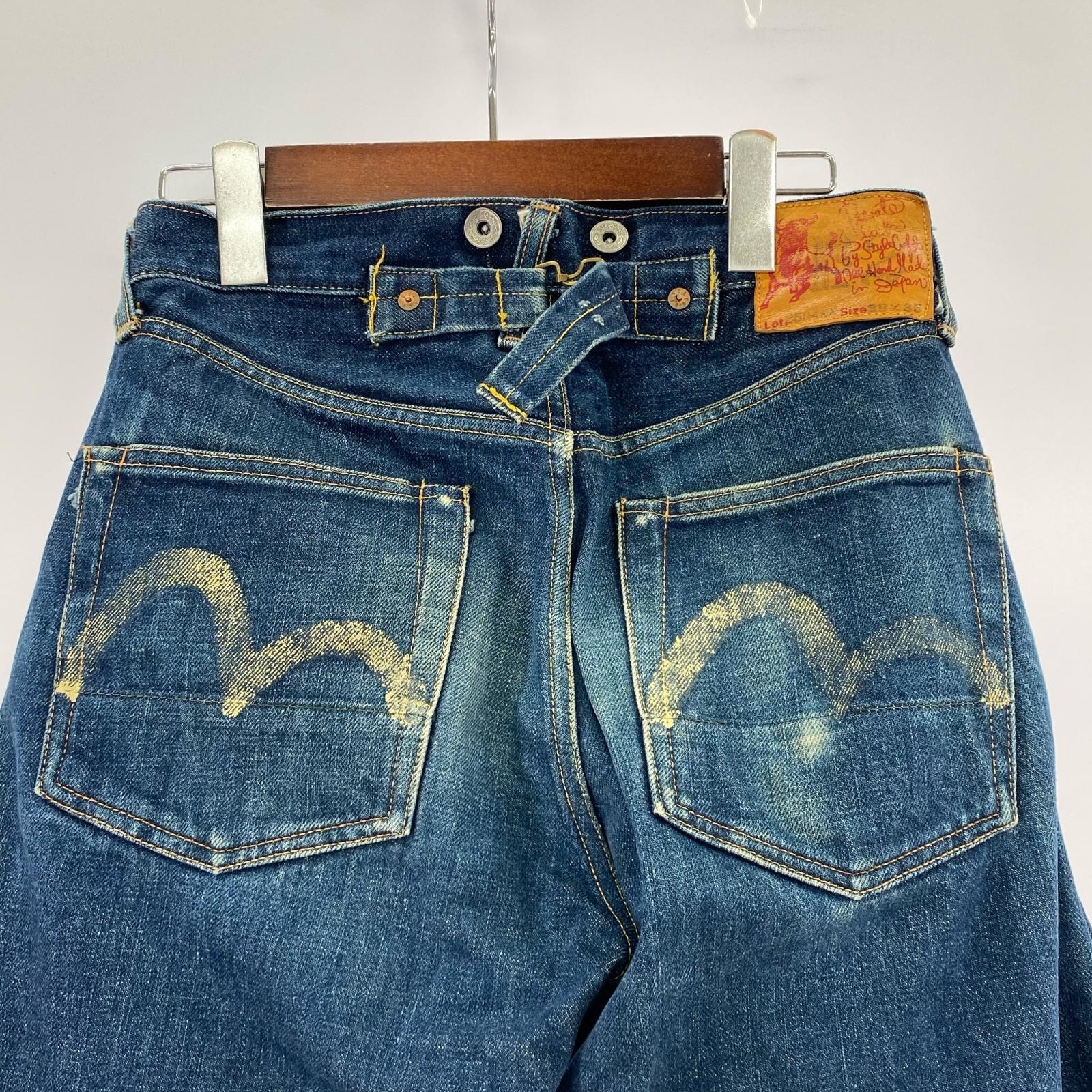 デニムパンツ EVISU 2504XX シンチバックデニムパンツ 30×36 インディゴ ブルー