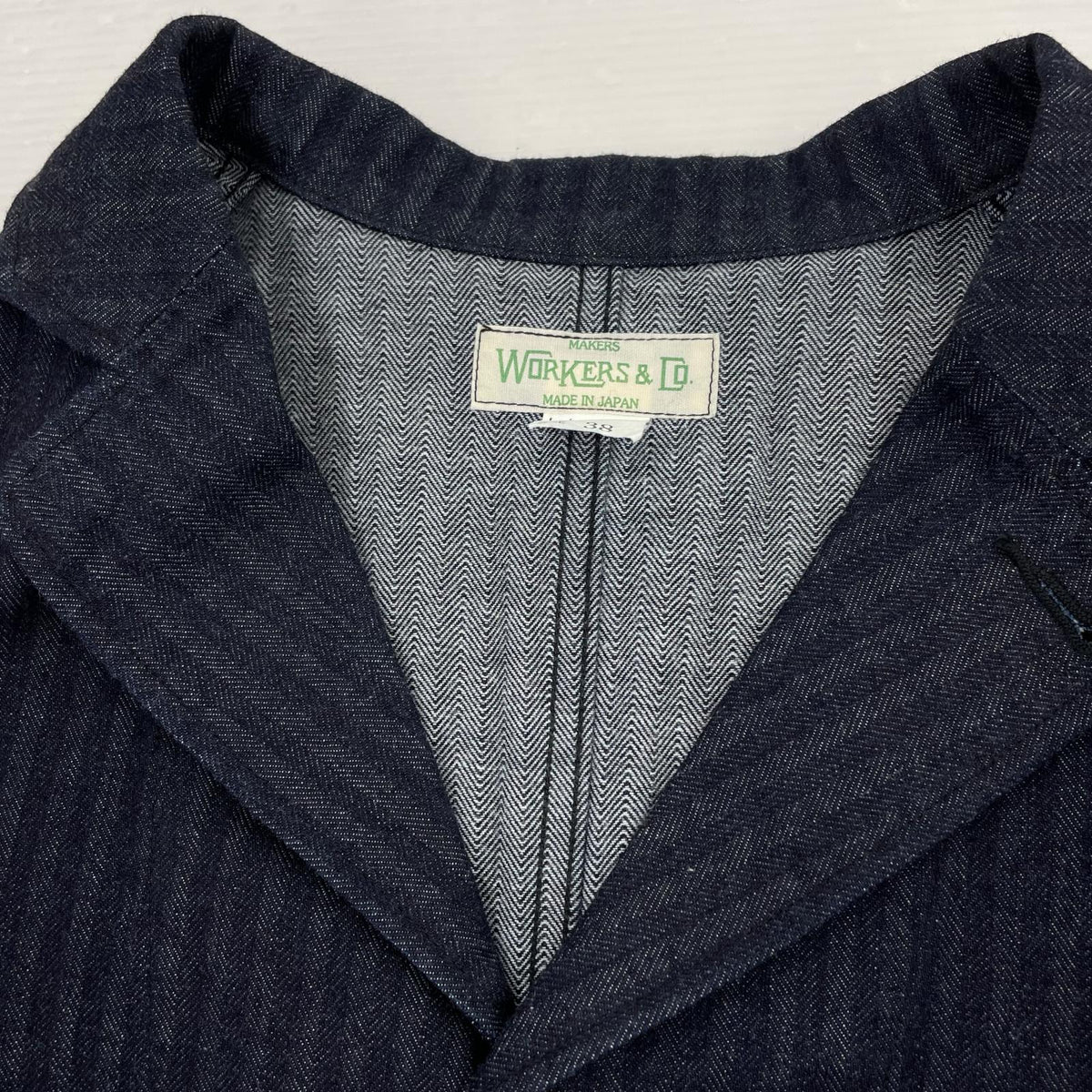 テーラードジャケット Indigo Herringbone Lounge Jacket (38)