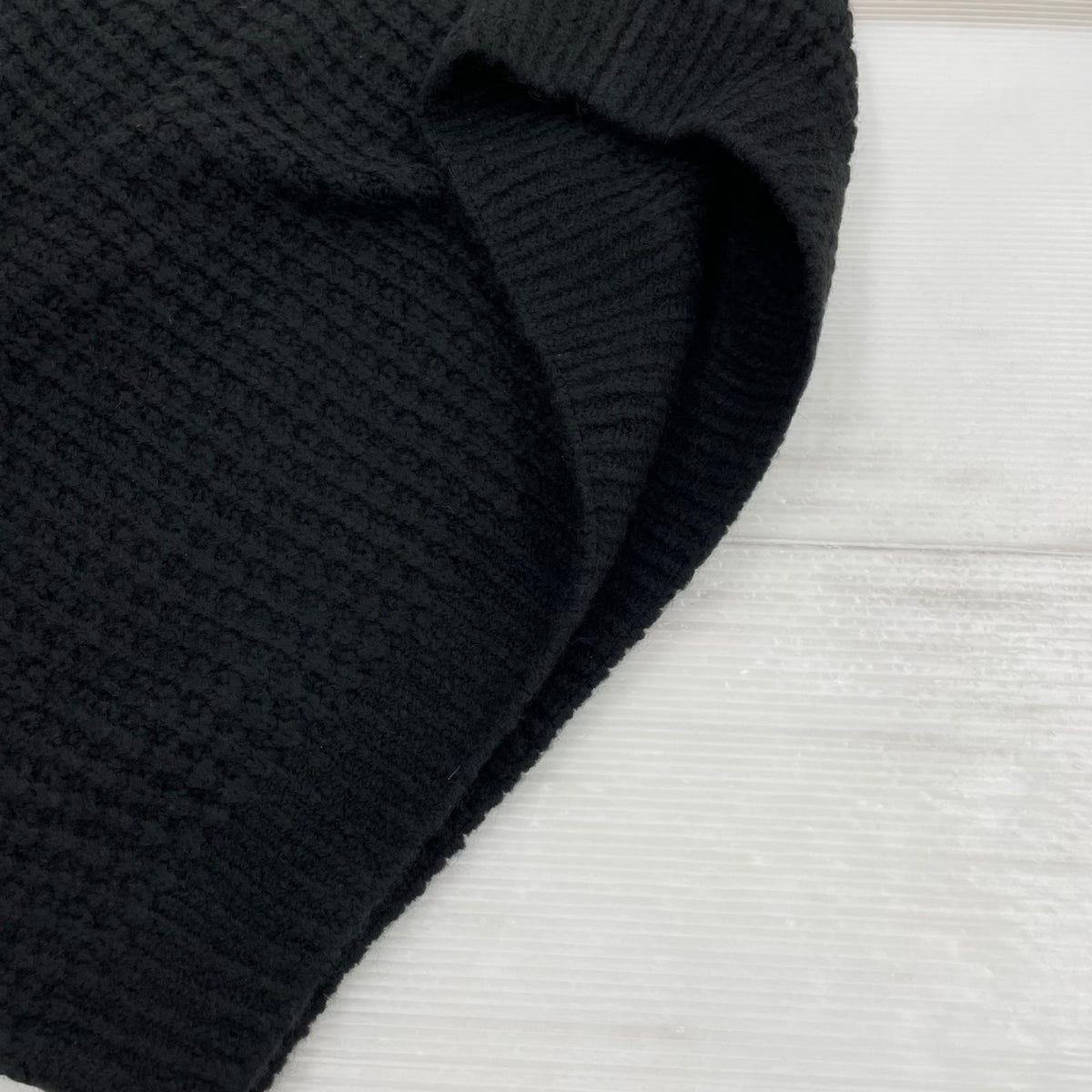 ニット Supreme 25aw small box waffle sweater 黒（XL） ブラック