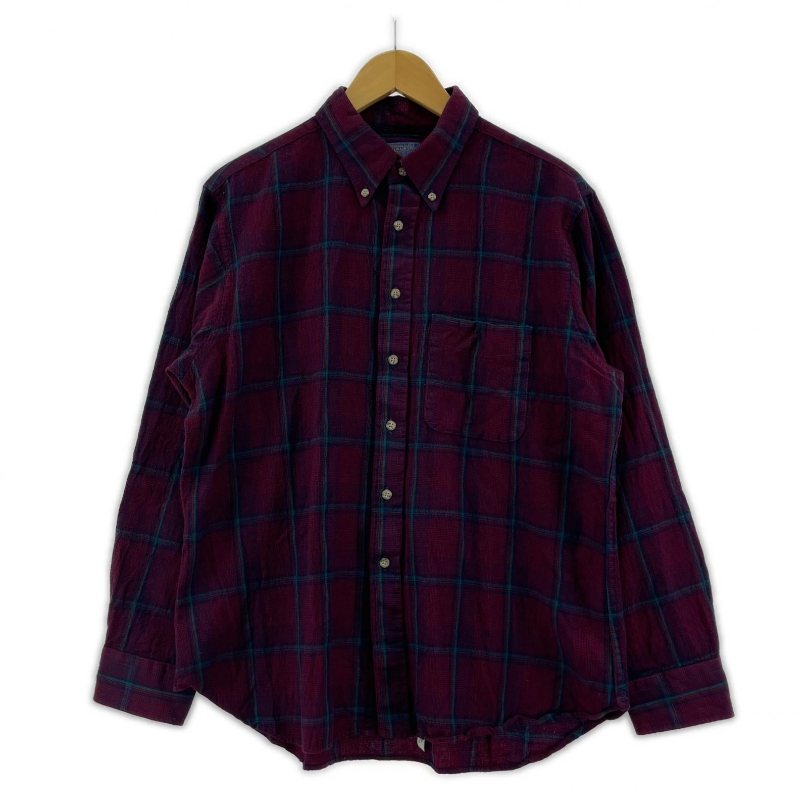 長袖シャツ 70s PENDLETON ウールシャツ 赤 (XL) レッド
