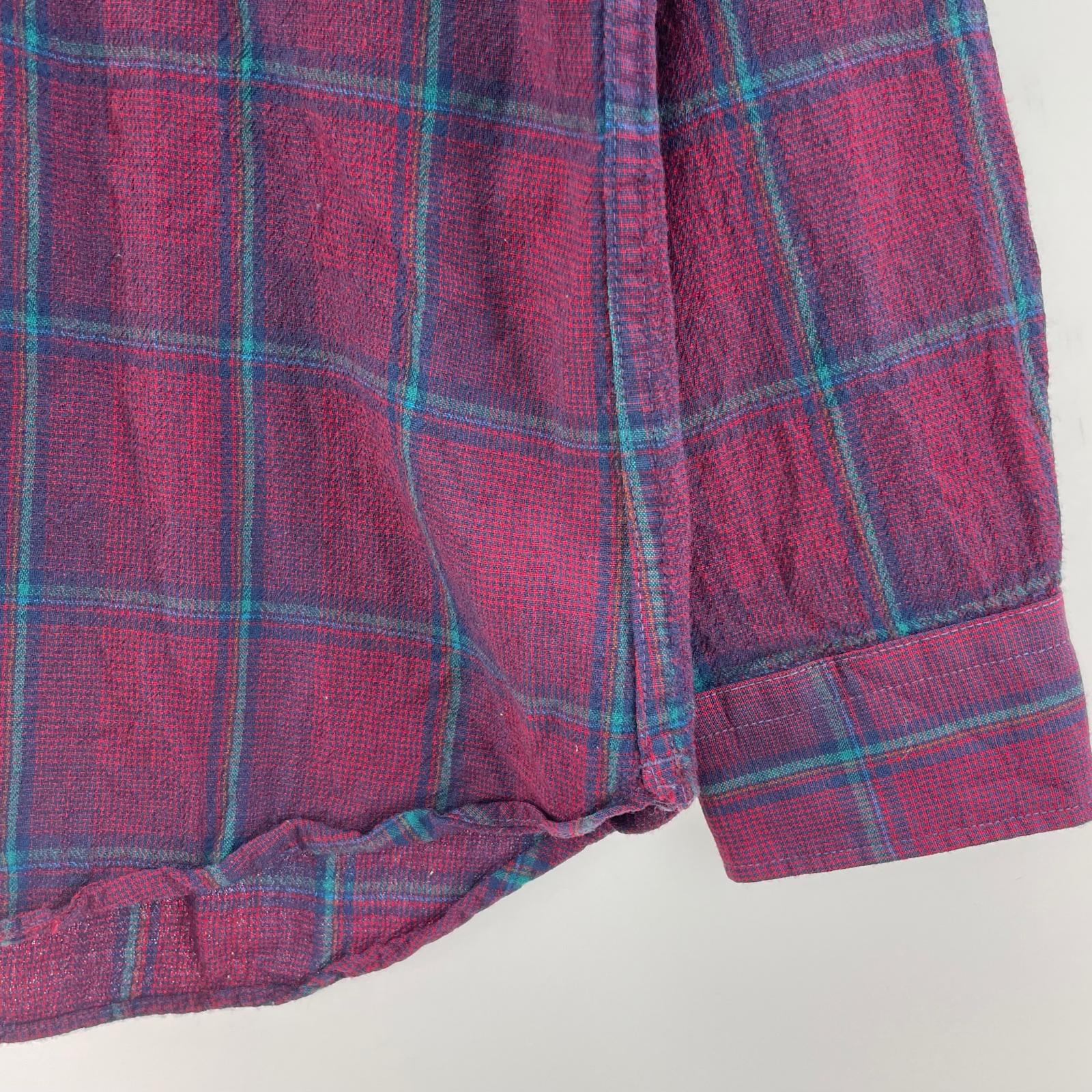 長袖シャツ 70s PENDLETON ウールシャツ 赤 (XL) レッド