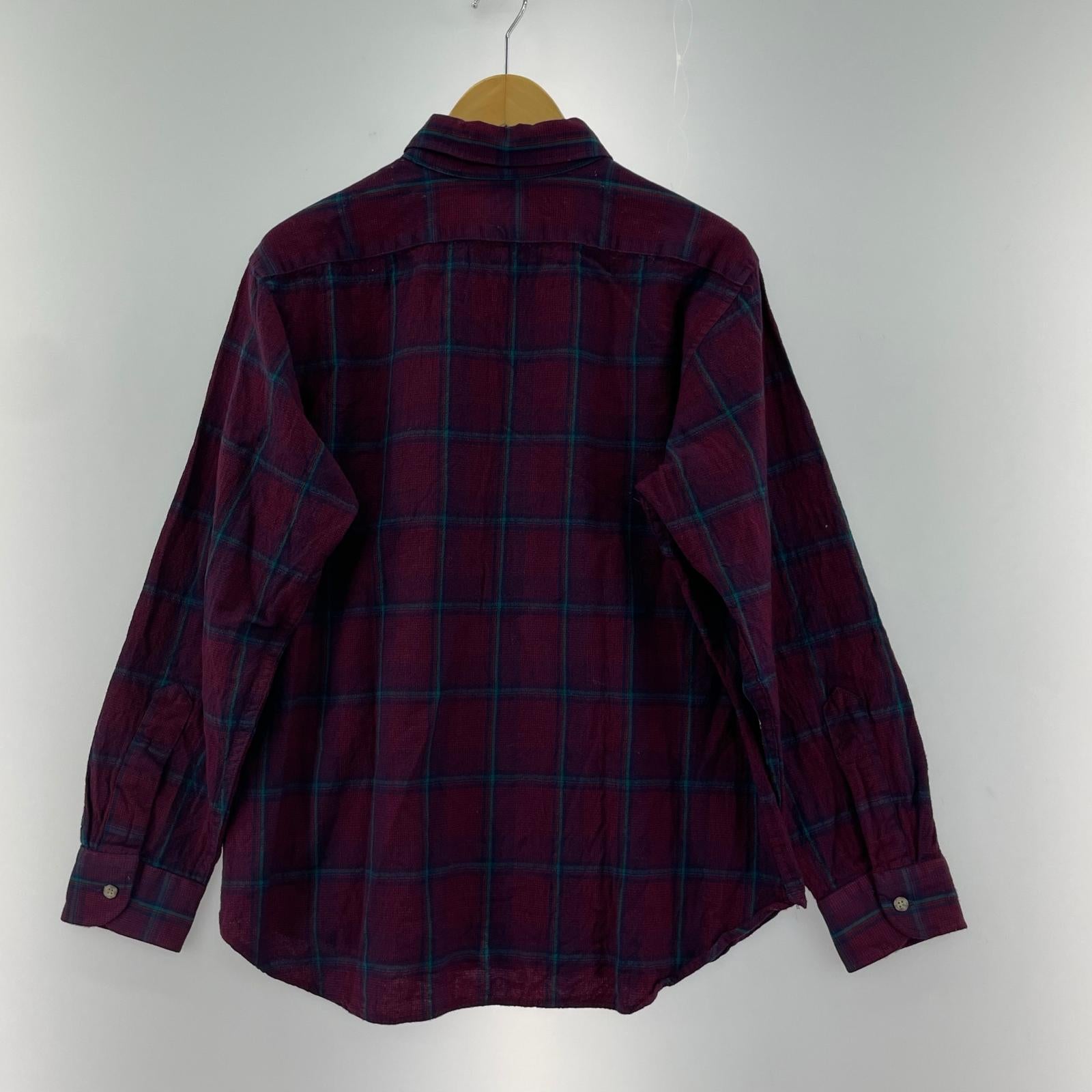 長袖シャツ 70s PENDLETON ウールシャツ 赤 (XL) レッド