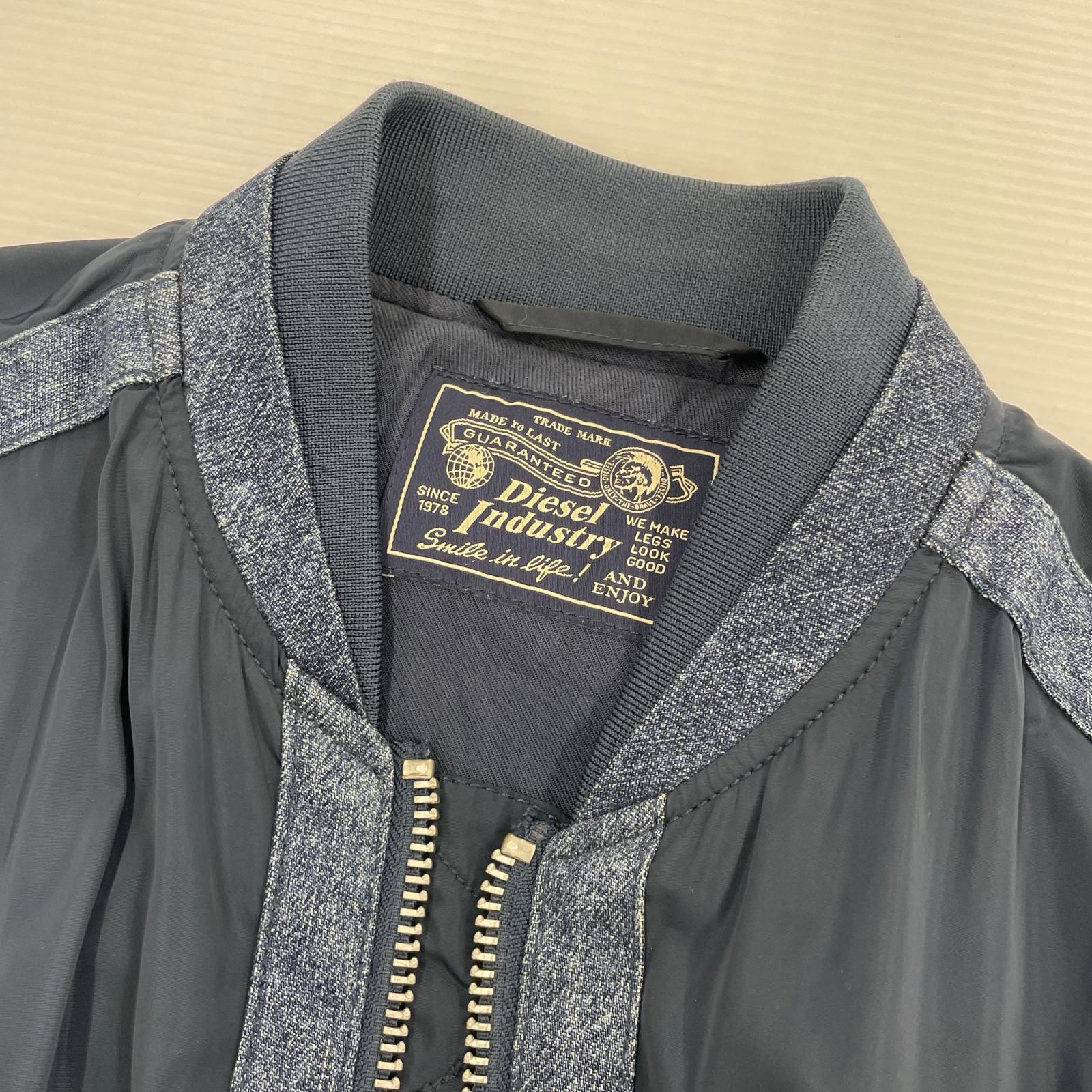 ジャケット DIESEL デニムテープ ナイロンボンバージャケット ネイビー ネイビー