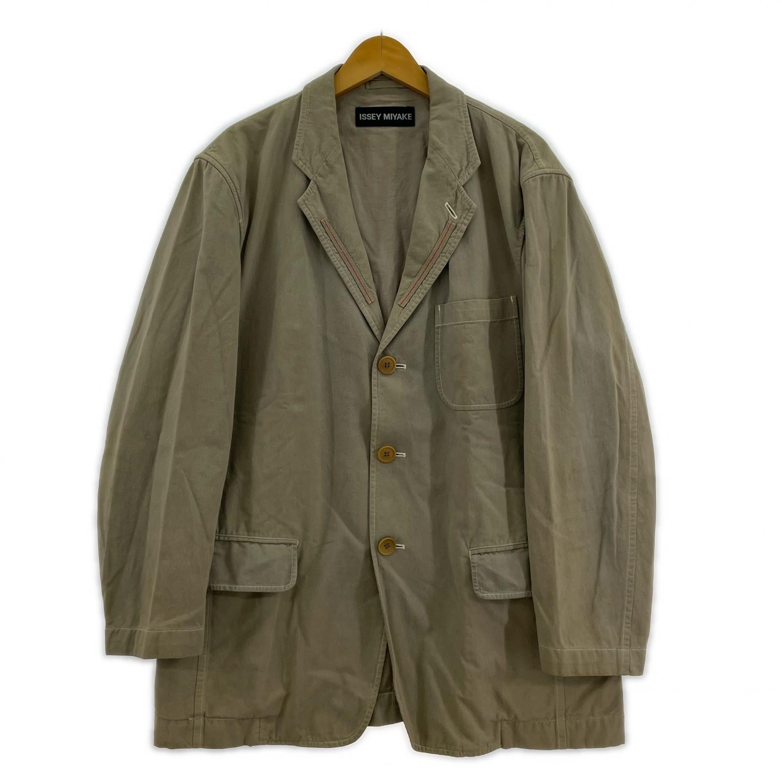 ジャケット ISSEY MIYAKE コットンデザインジャケット ベージュ ベージュ