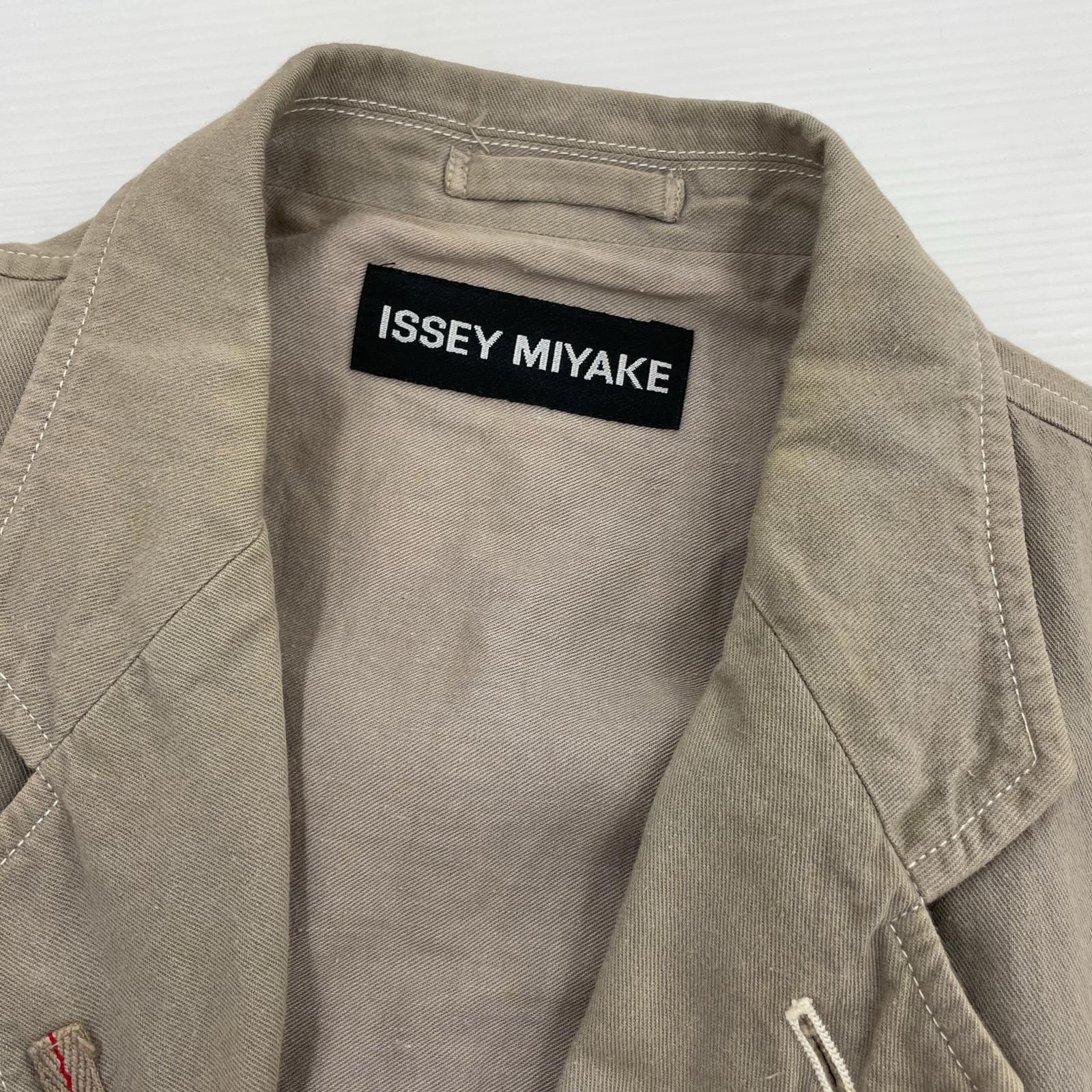ジャケット ISSEY MIYAKE コットンデザインジャケット ベージュ ベージュ