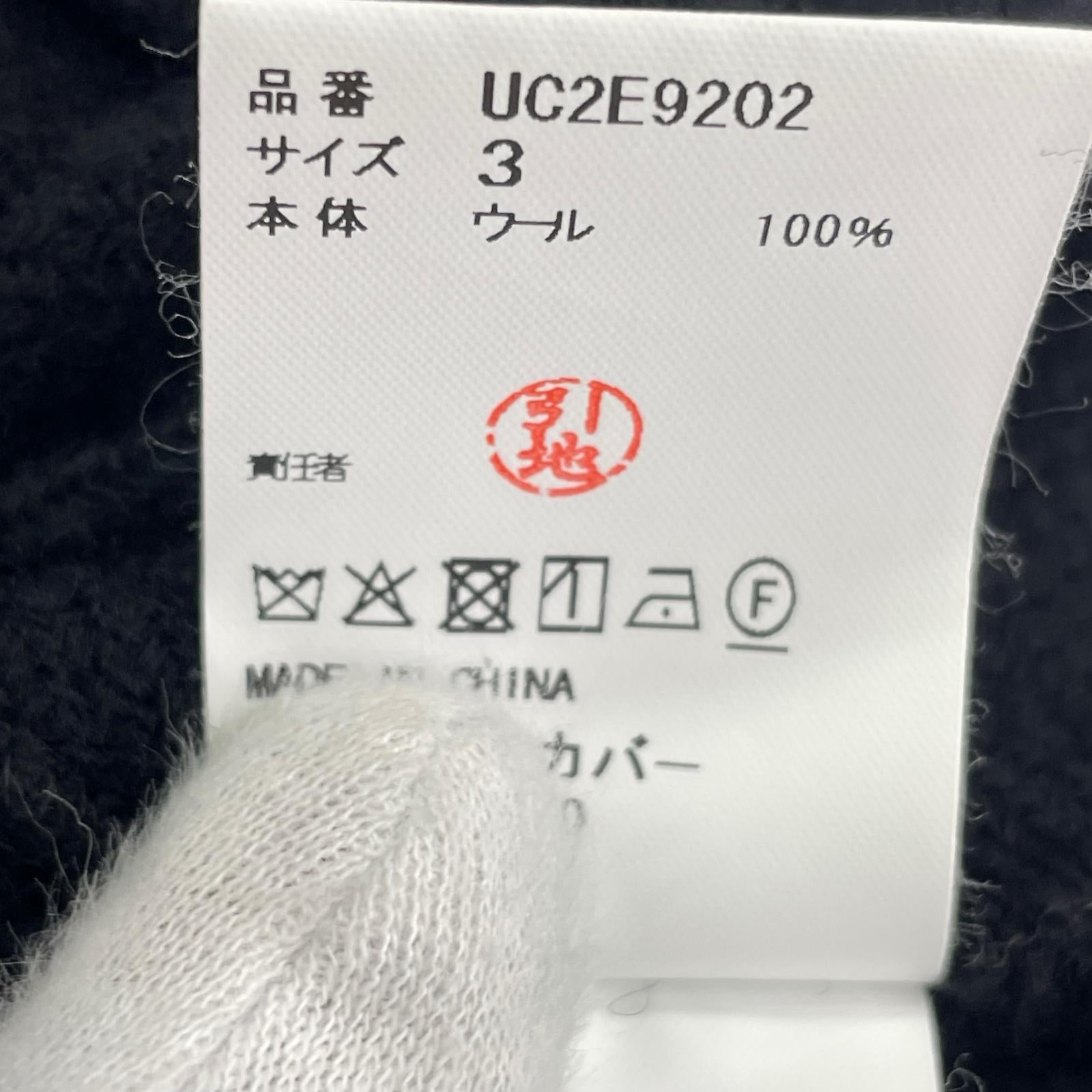 ジャケット ウール縮絨 WZIPスタンドカラーブルゾン 3 ブラック
