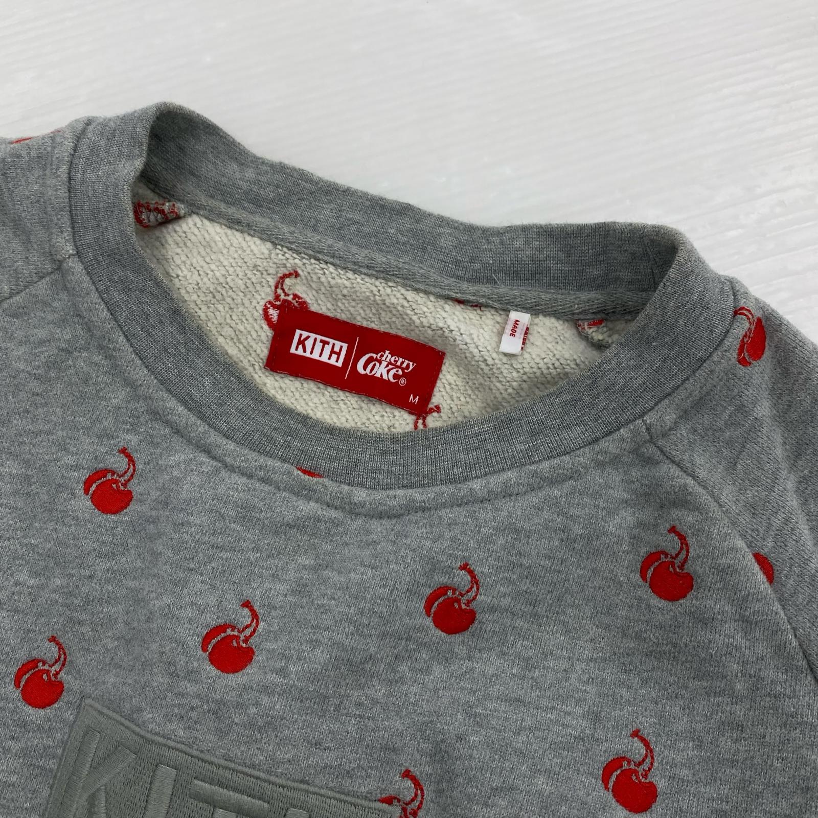 スウェット COCA COLA SIZE:M CHERRY GREY M グレー