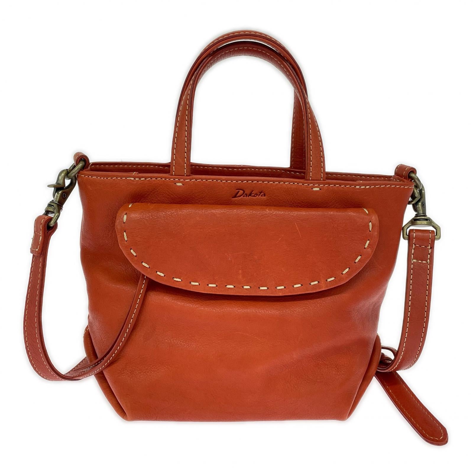 ハンドバッグ レザー 2WAY BAG ブラウン ブラウン