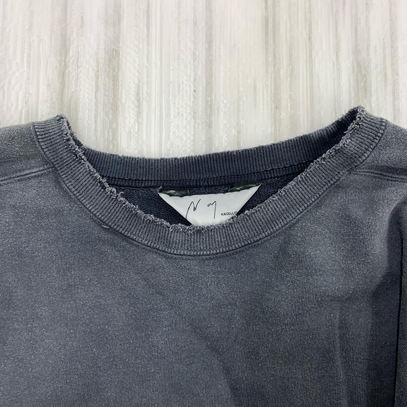 その他トップス ANCELLM EMBROIDERY UNEVEN OVER SWEAT SHIRT 2 ANC-CT64 2 グレー