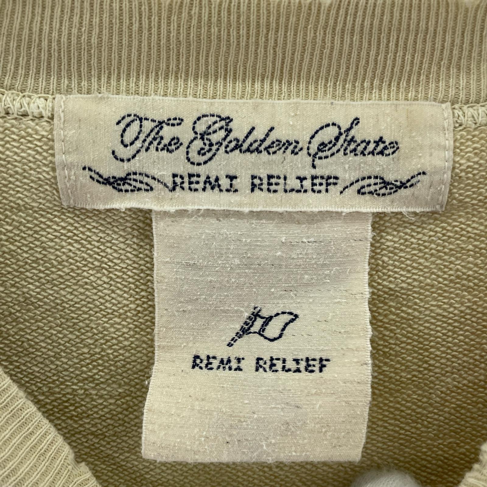 その他トップス REMI RELIEF ダメージ加工スウェット L L ベージュ